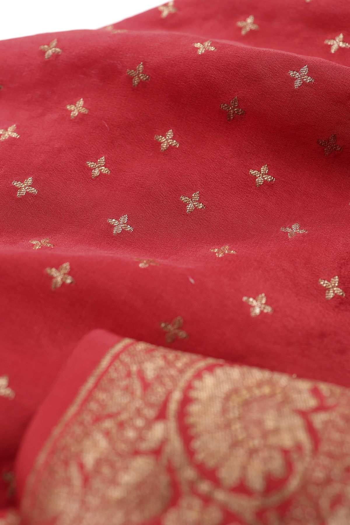 Banarasi Georgette Red Saree