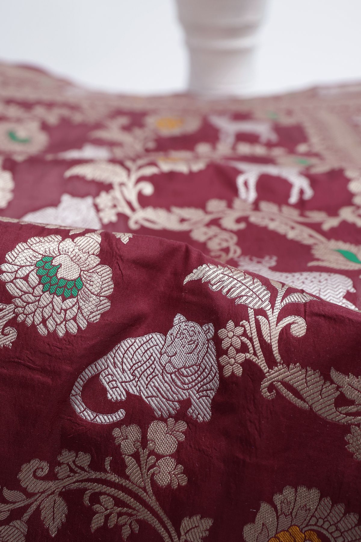 Banarasi Silk Maroon Saree
