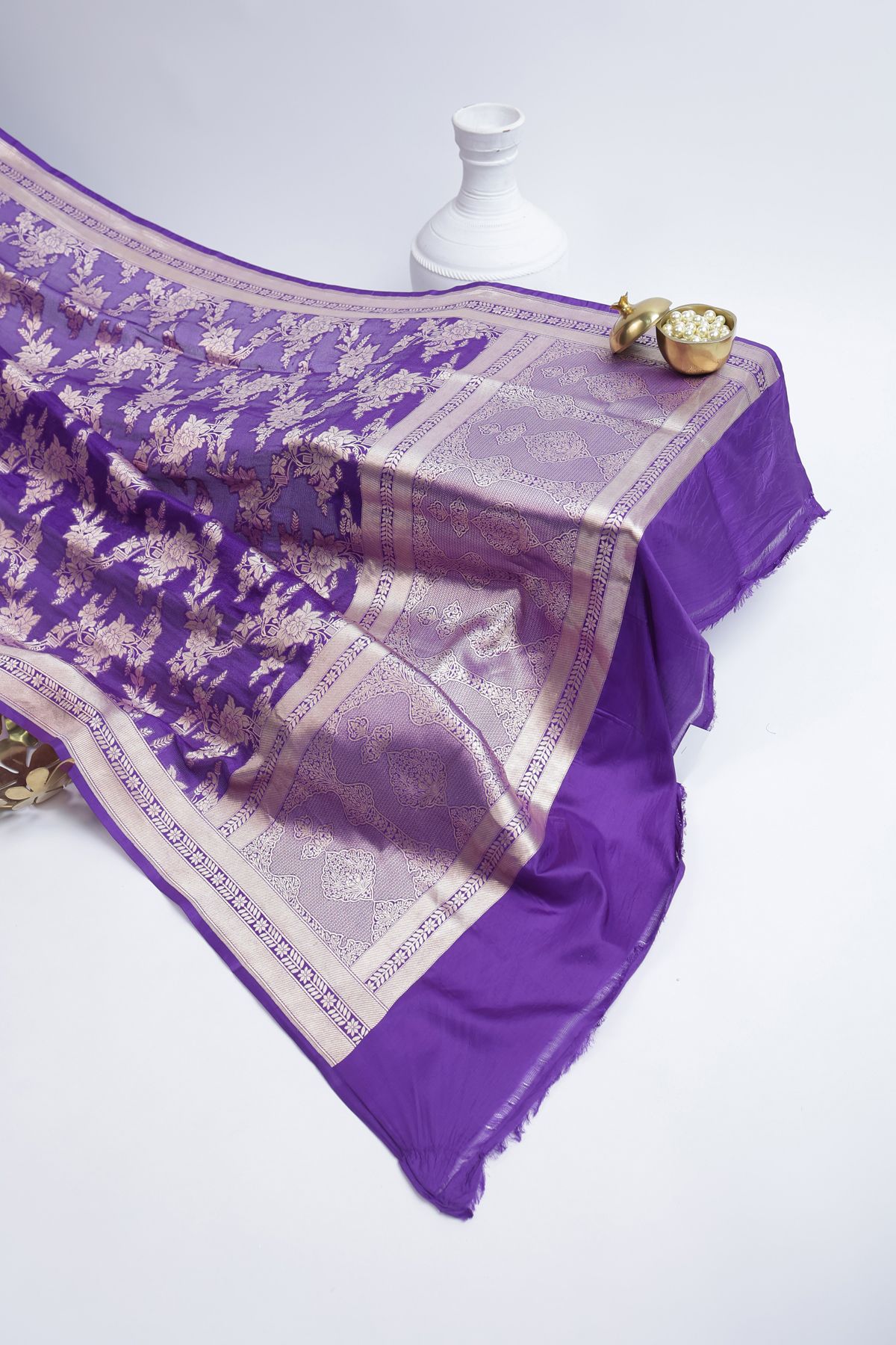 Banarasi Silk Purple Saree