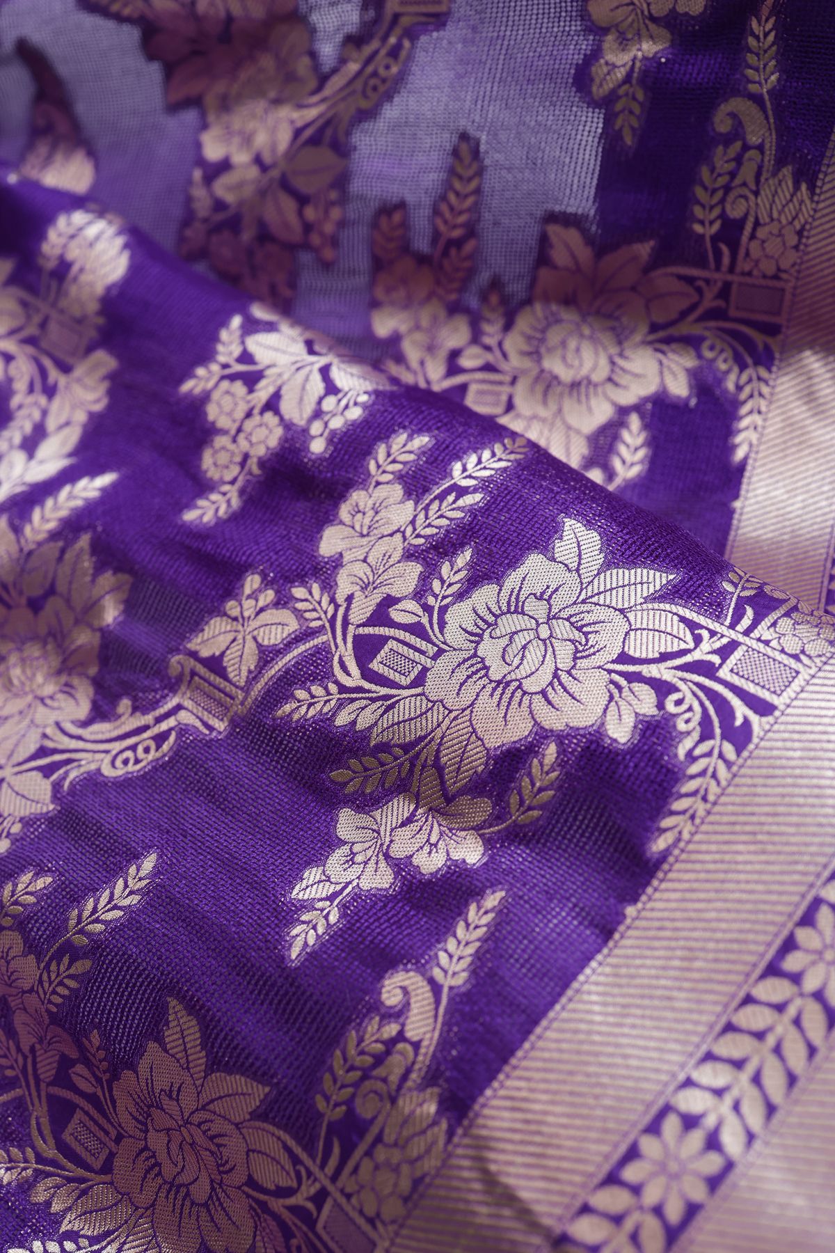 Banarasi Silk Purple Saree