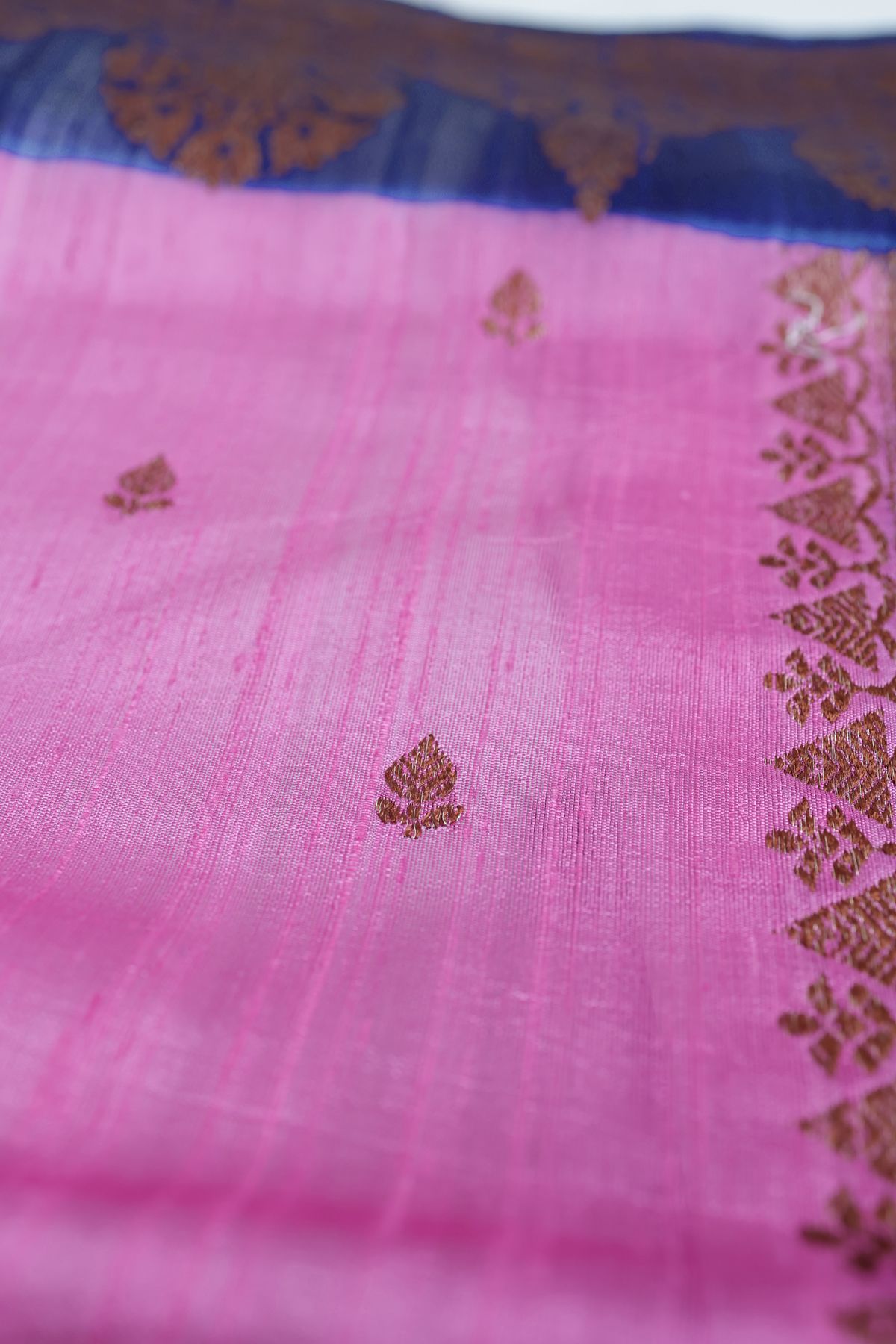 Designer Matka Silk Pink Saree