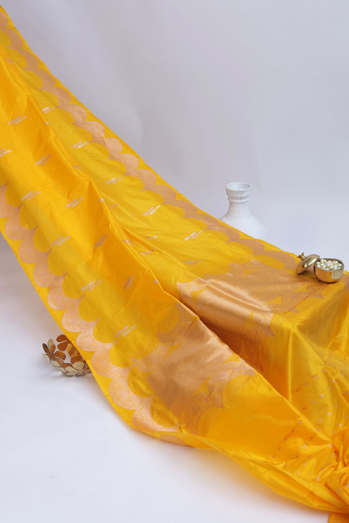 Banarasi Silk Mustard Saree