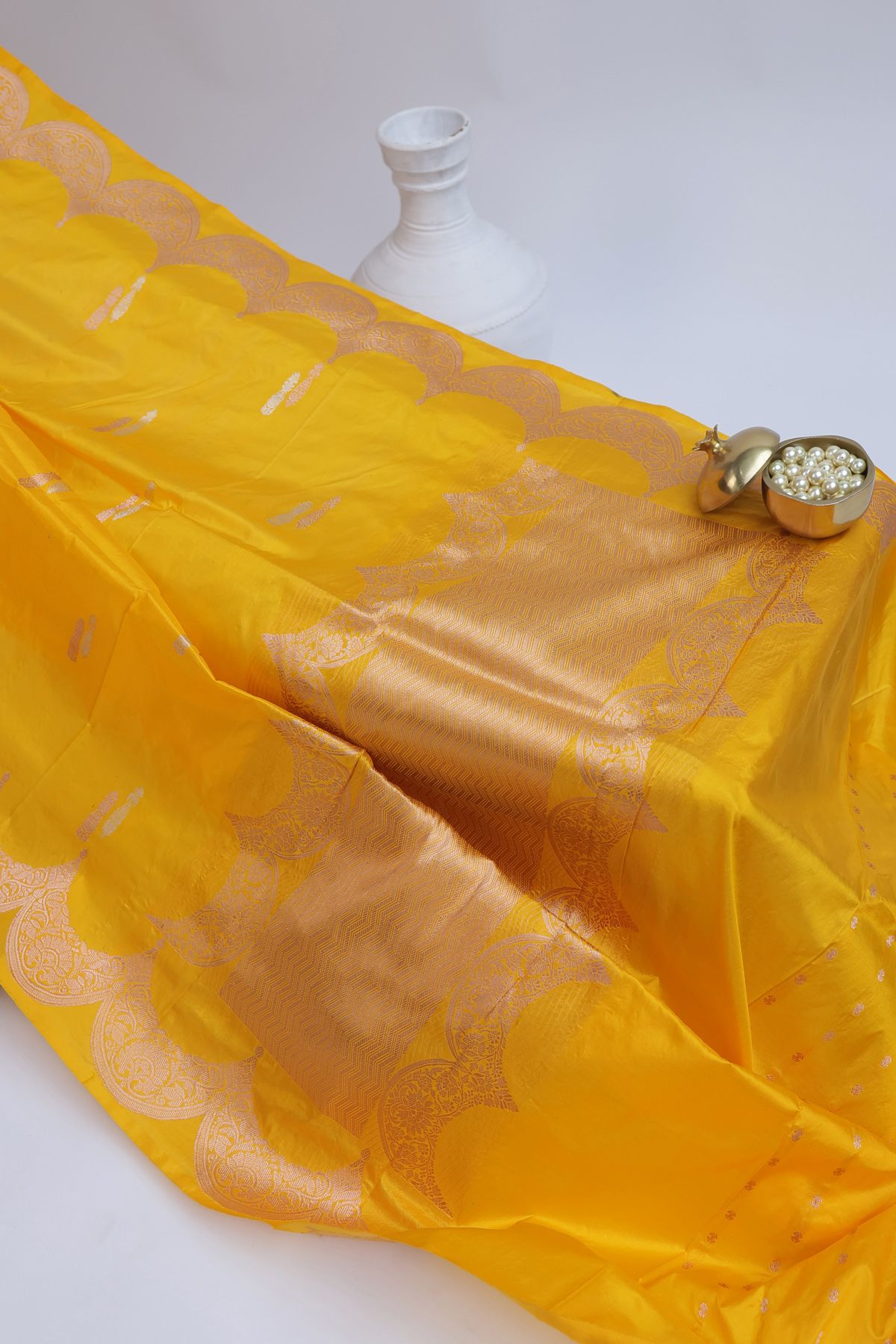 Banarasi Silk Mustard Saree