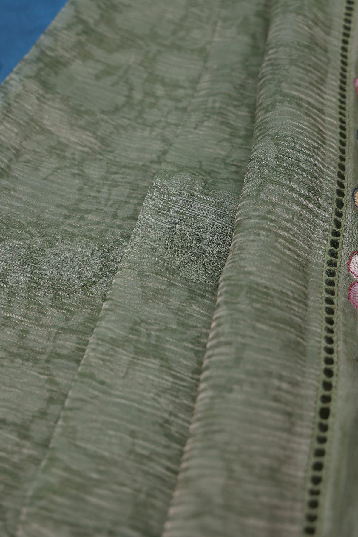 Designer Organza Light Green Saree