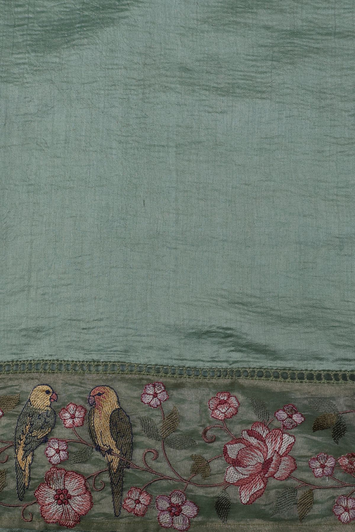 Designer Organza Light Green Saree