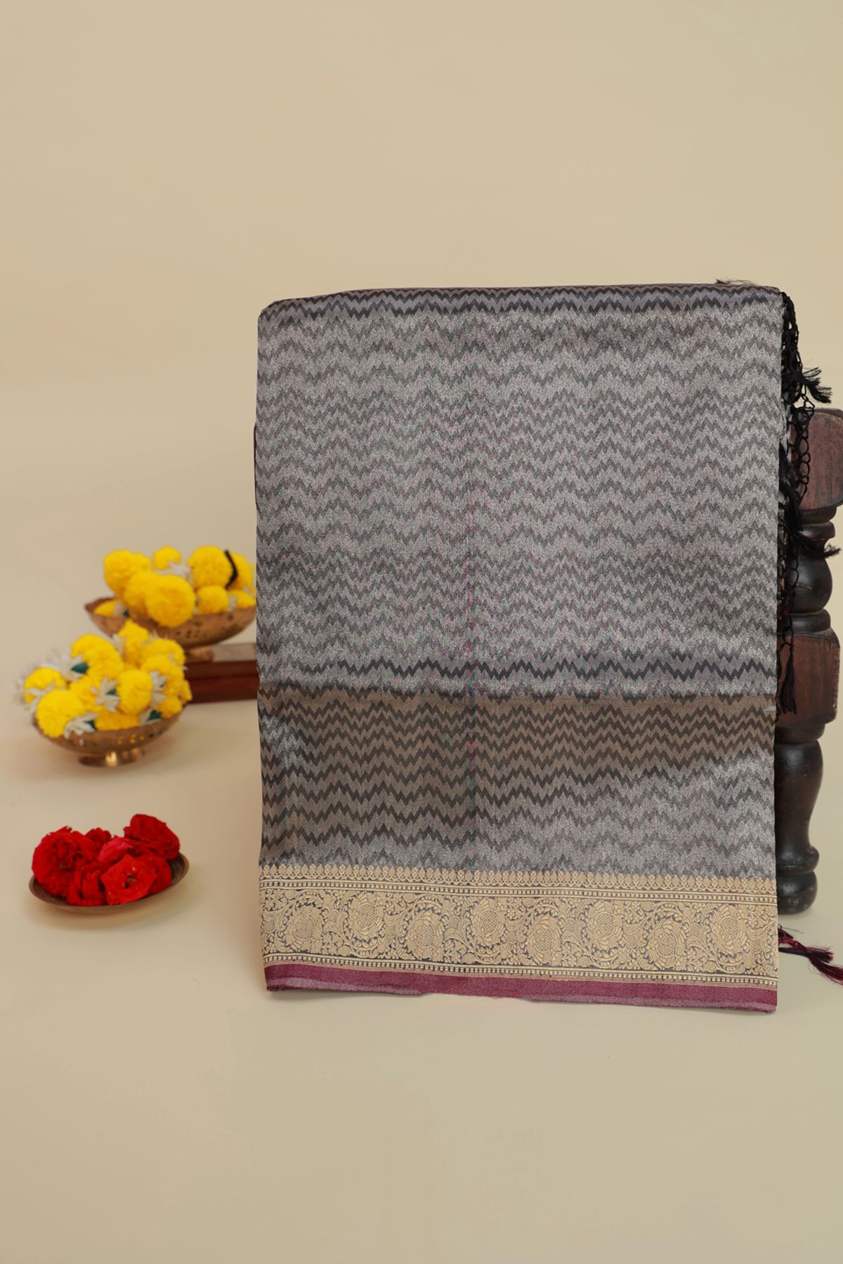 Banarasi Silk Grey Saree