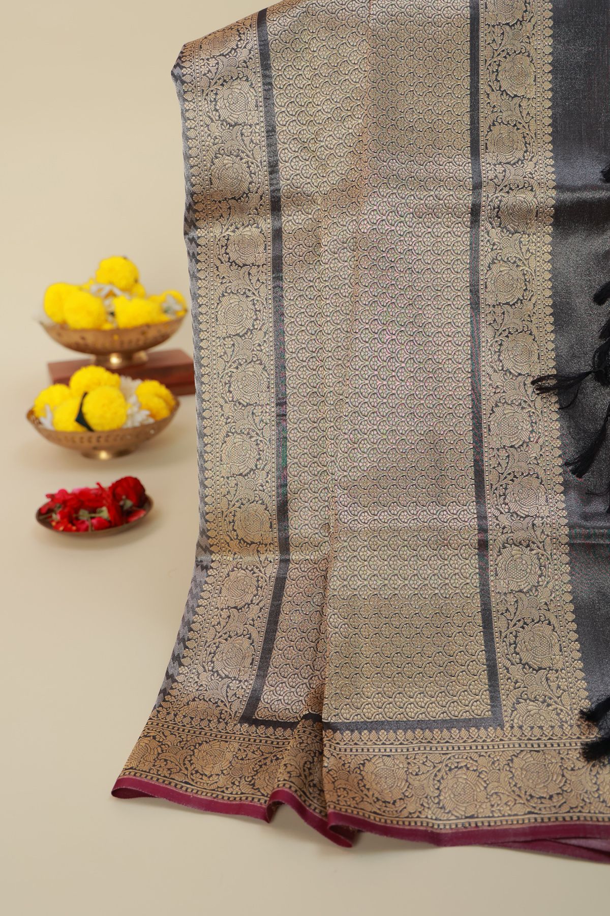 Banarasi Silk Grey Saree