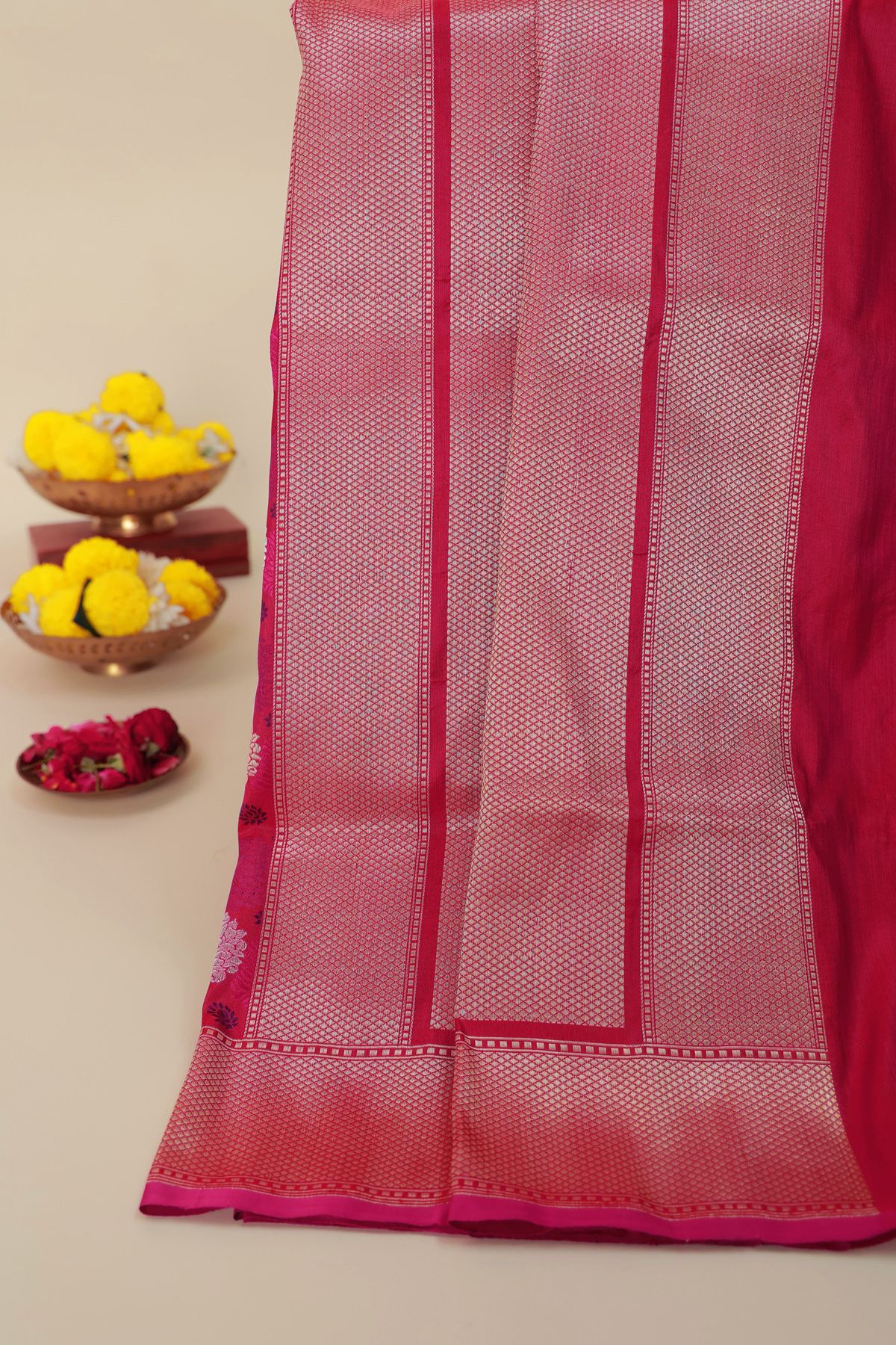Banarasi Silk Red Saree