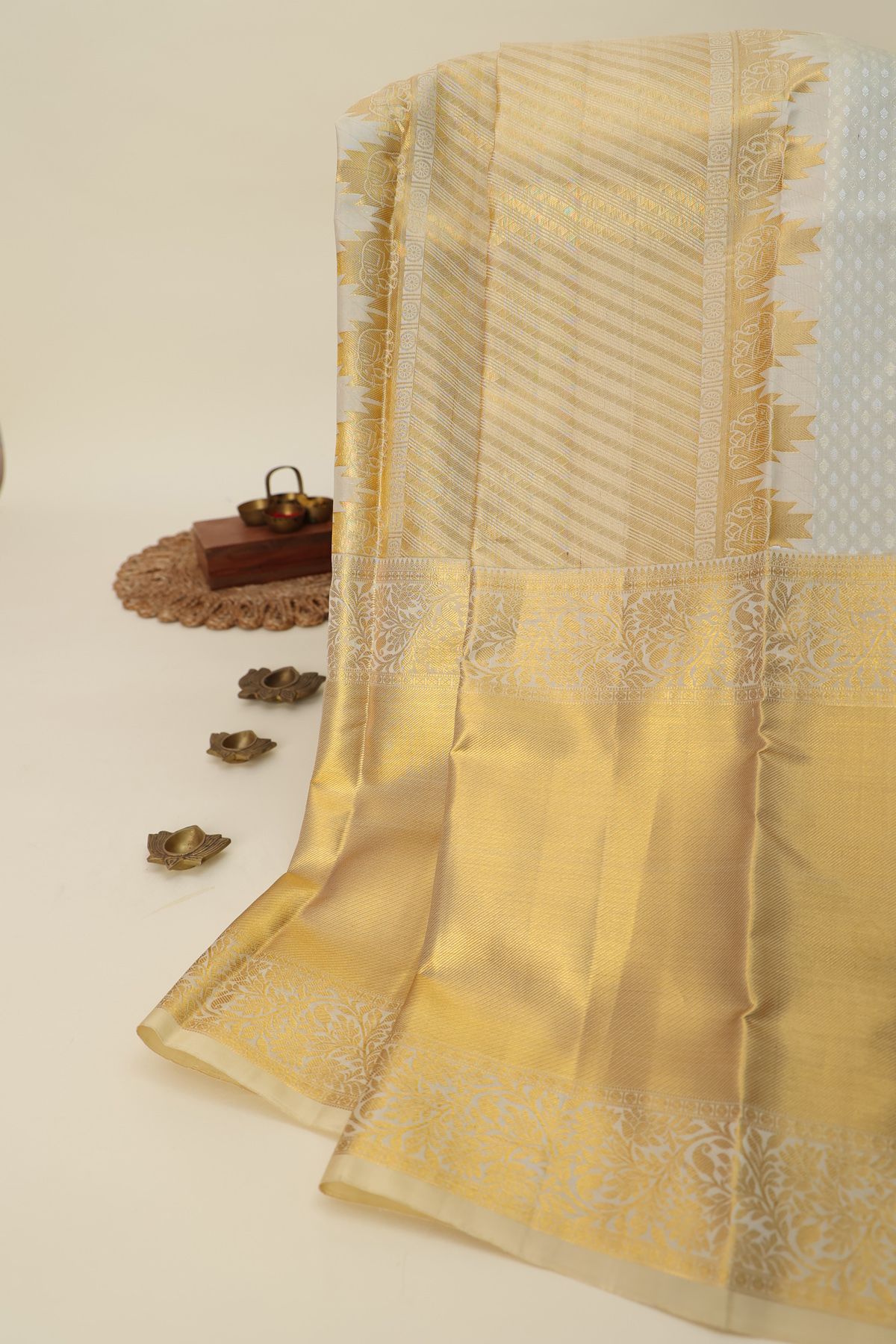 Kancheepuram Silk Dark Green Saree