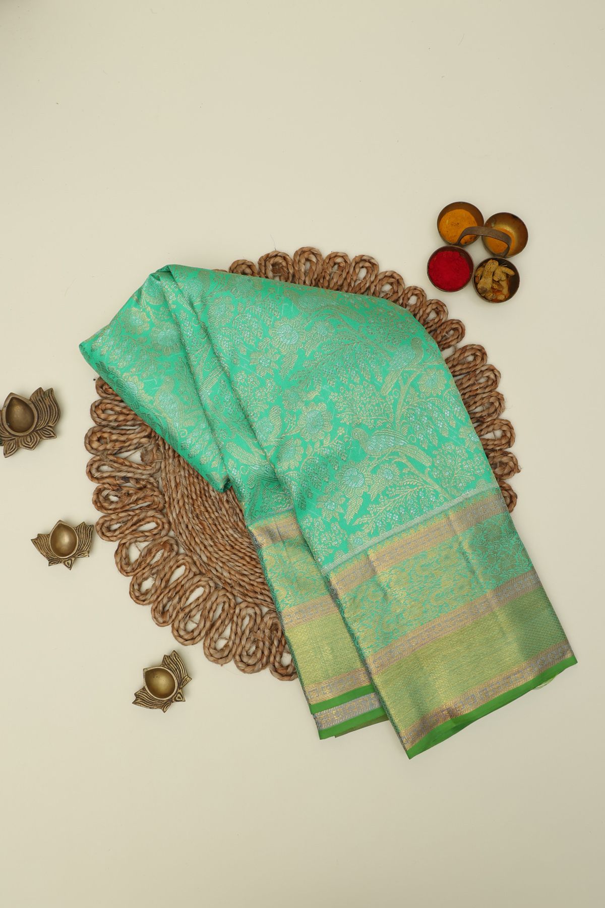 Kancheepuram Silk Sea Green Saree