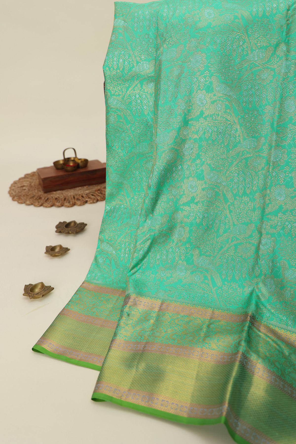 Kancheepuram Silk Sea Green Saree