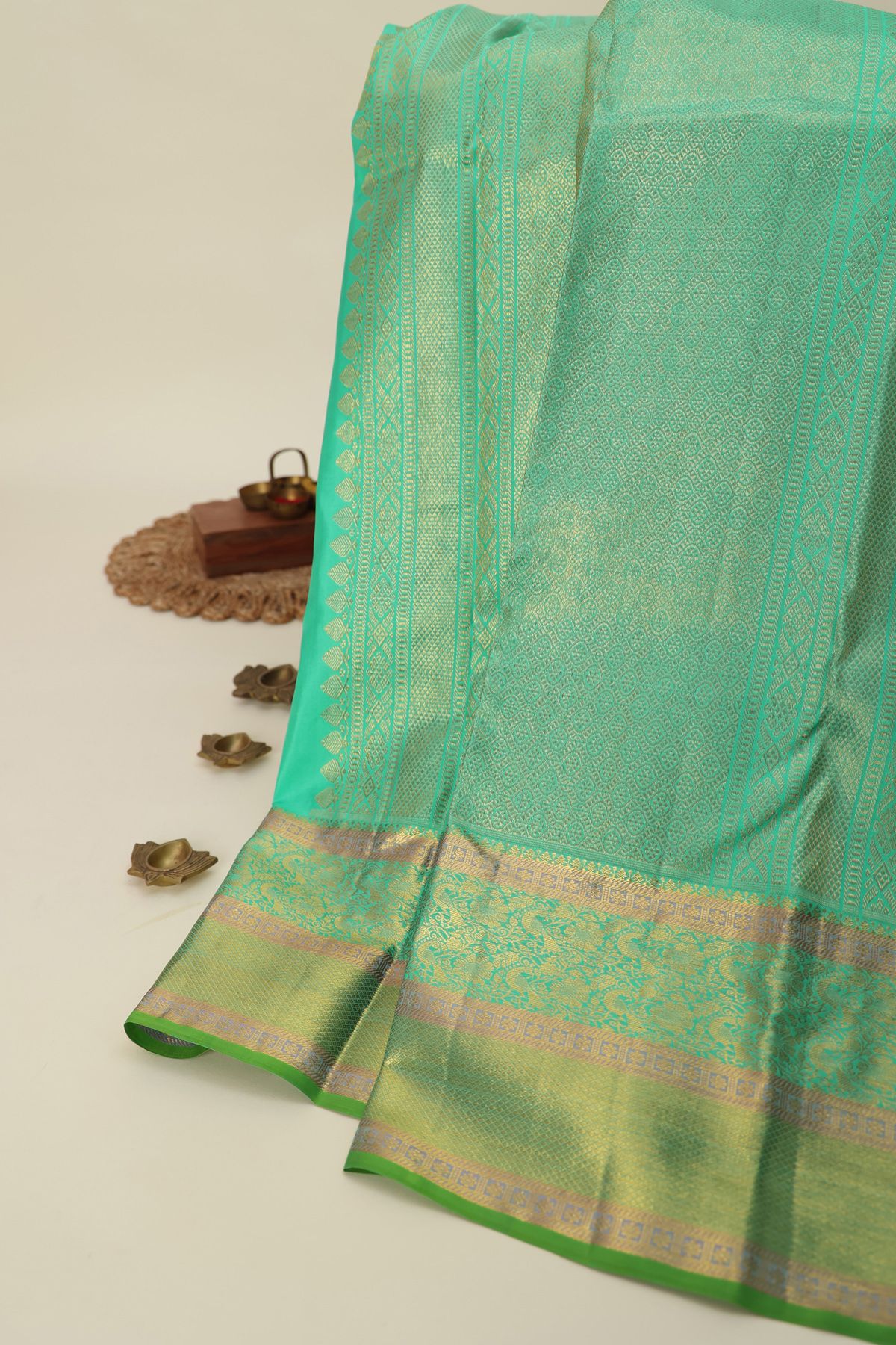 Kancheepuram Silk Sea Green Saree