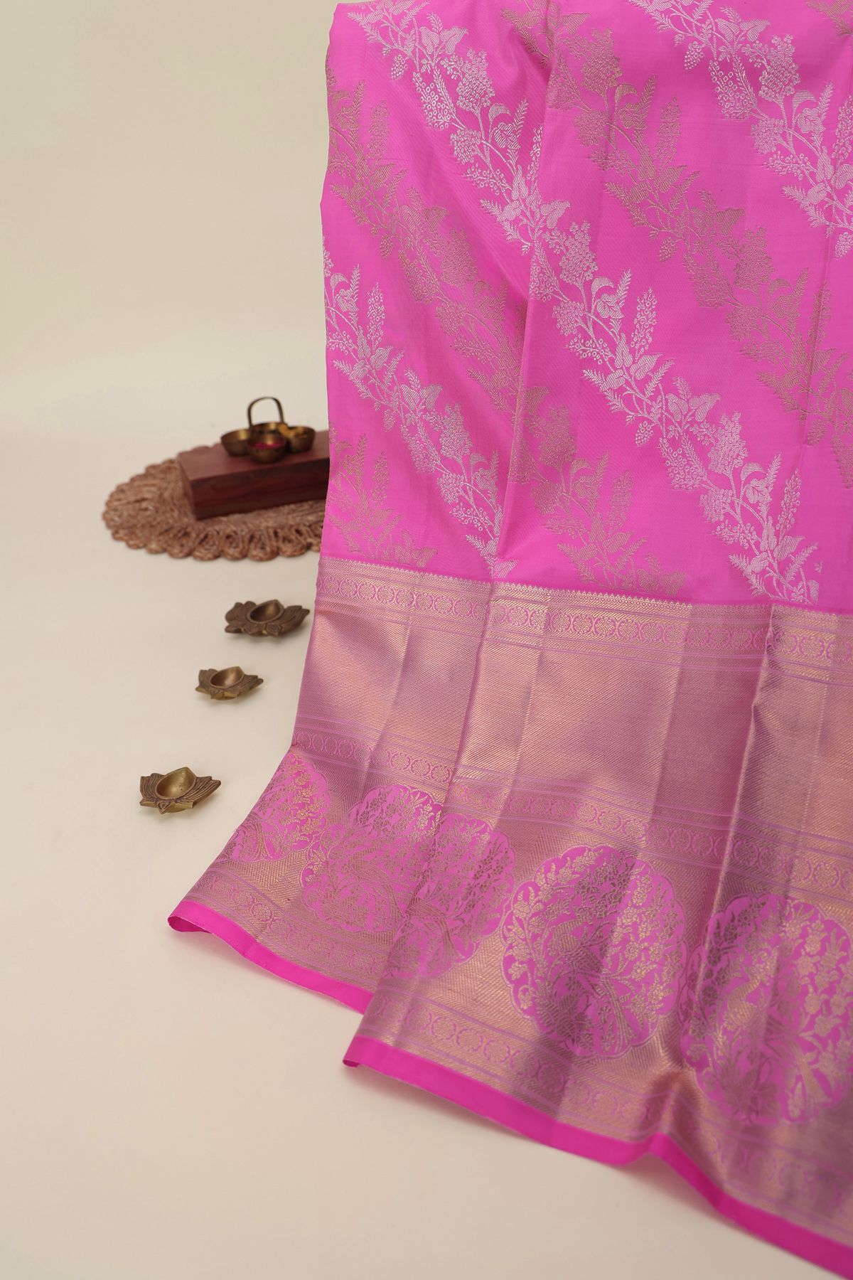 Kancheepuram Silk Pink Saree