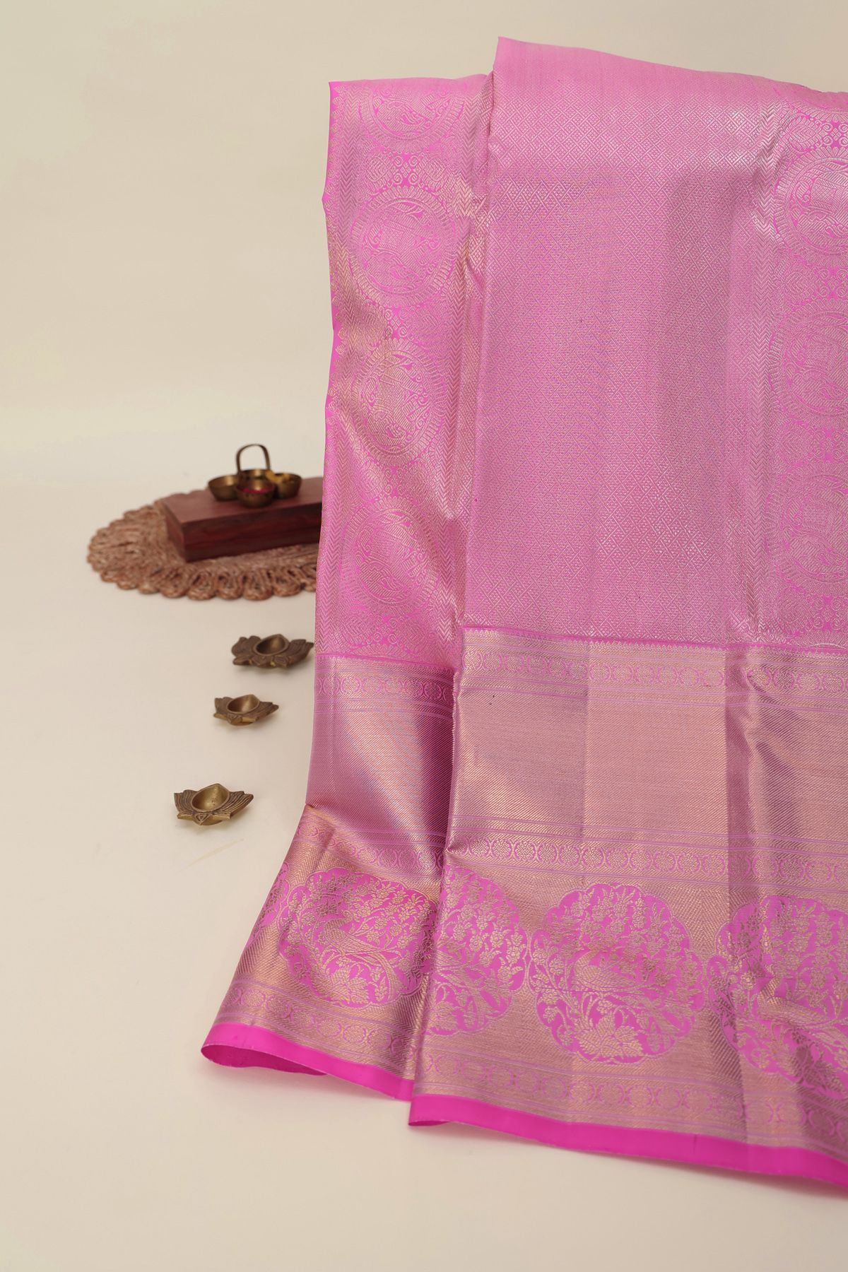 Kancheepuram Silk Pink Saree