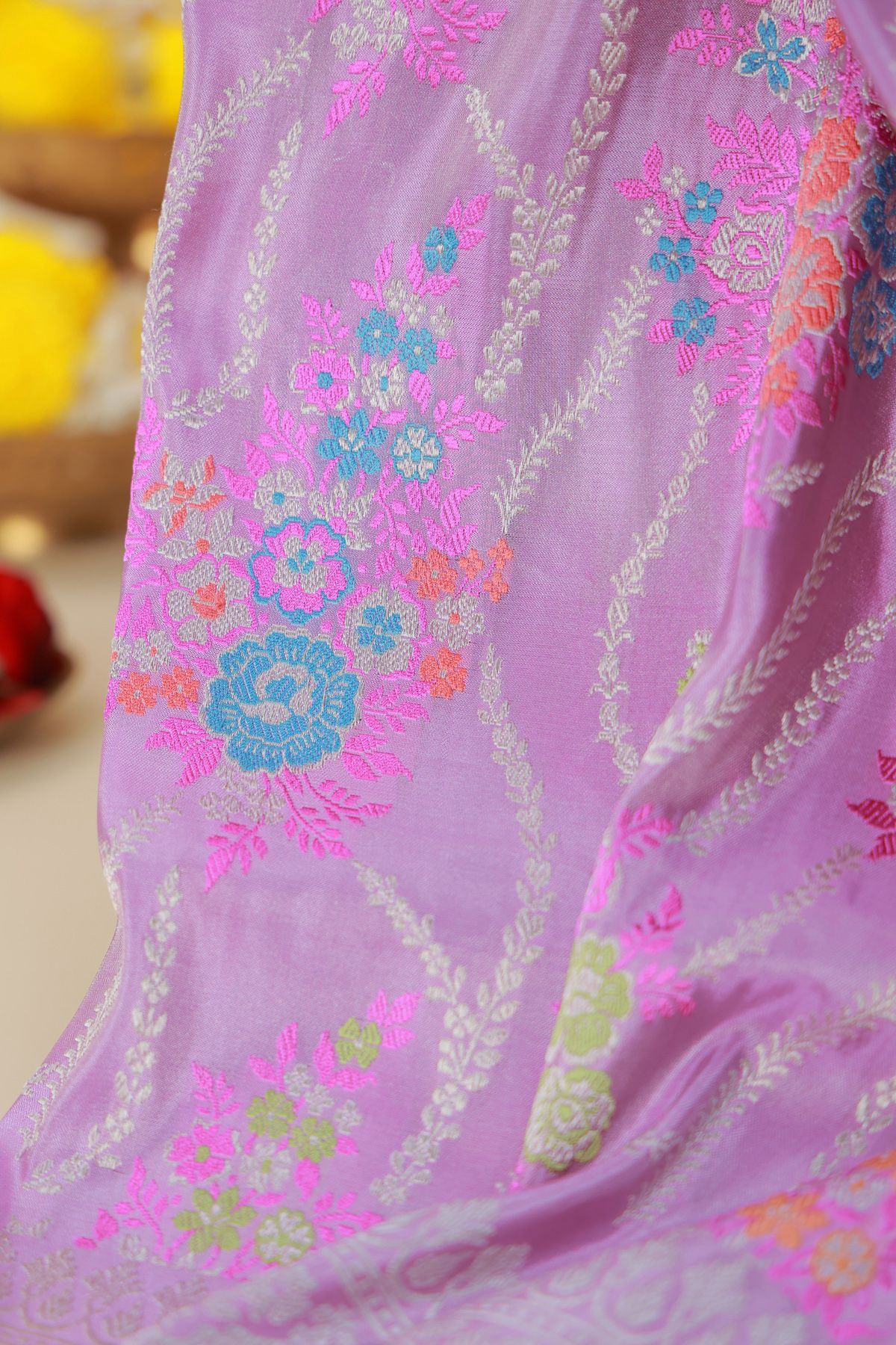 Banarasi Silk Lavender Saree