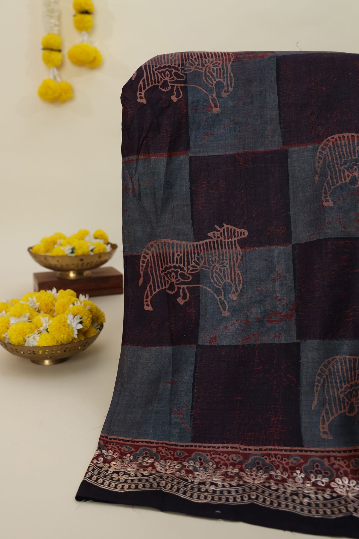 Designer Tussar Multicolour Saree