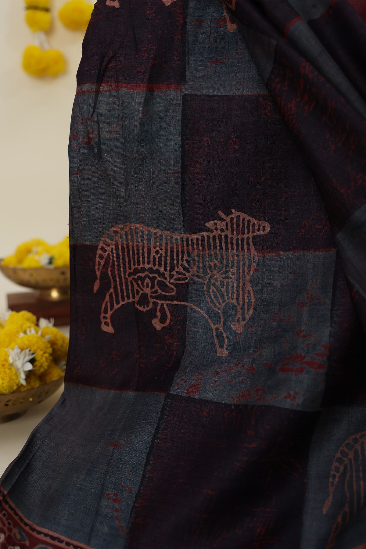 Designer Tussar Multicolour Saree