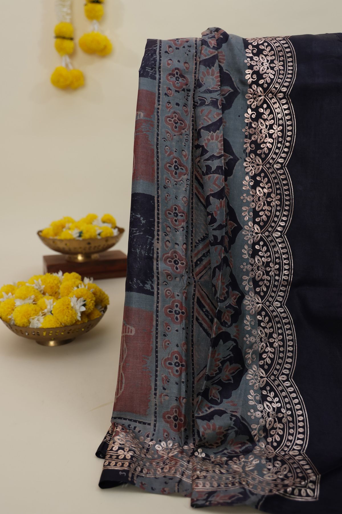 Designer Tussar Multicolour Saree