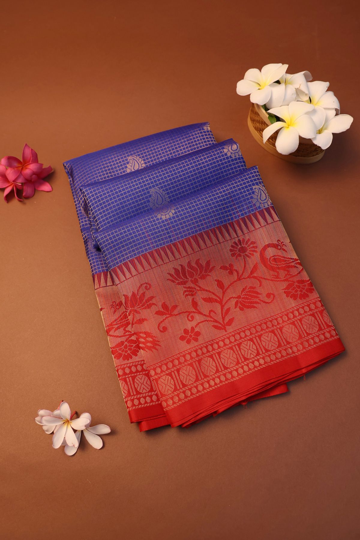 Coimbatore Silk Navy Blue Saree