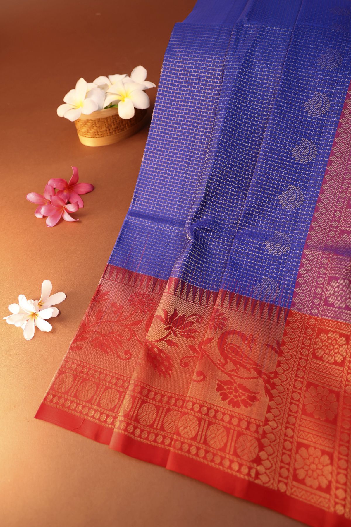 Coimbatore Silk Navy Blue Saree