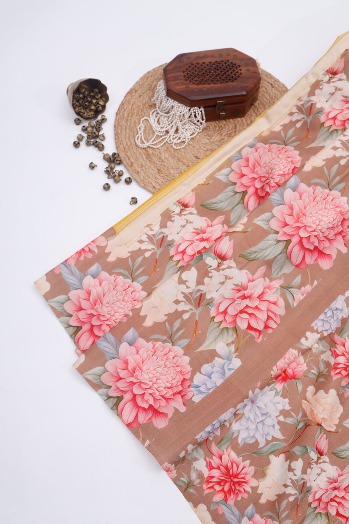 Fusion Silk Mustard Saree