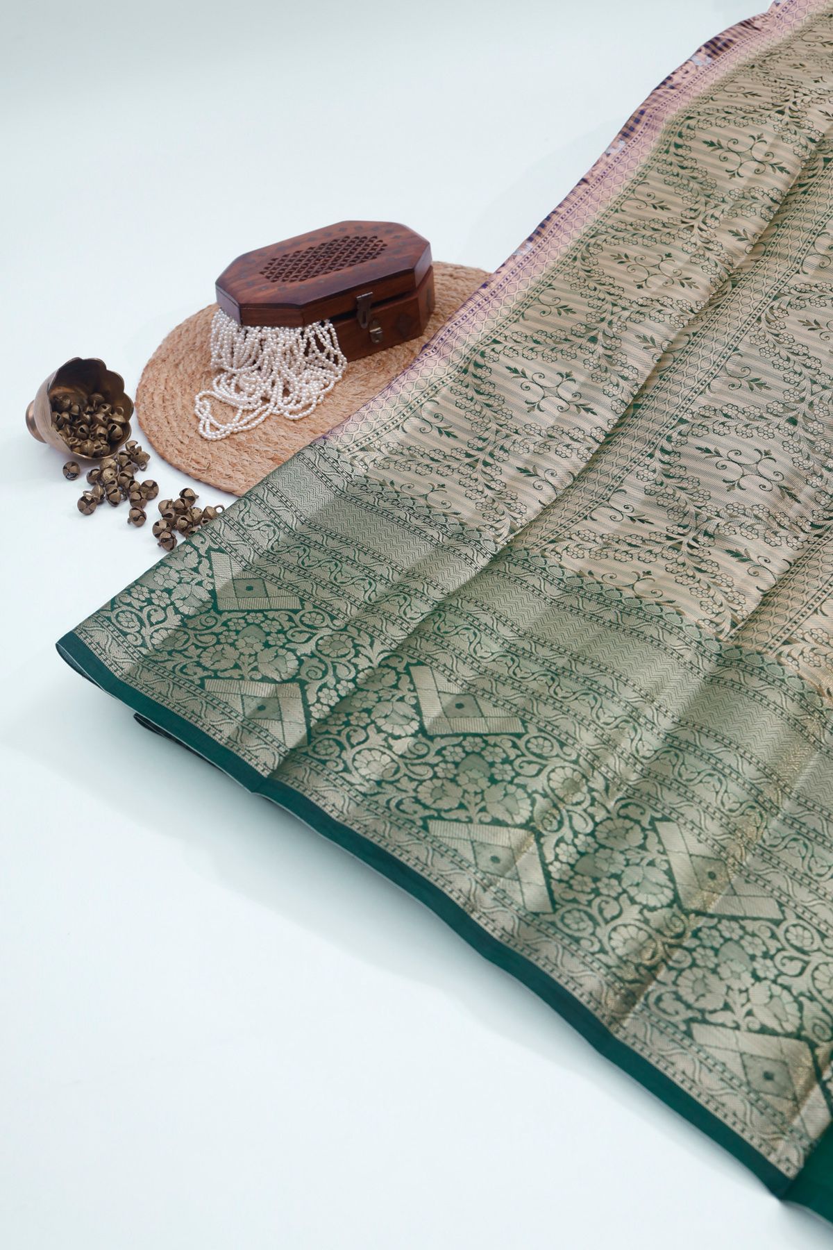 Designer Chiniya Multi-Colour Saree