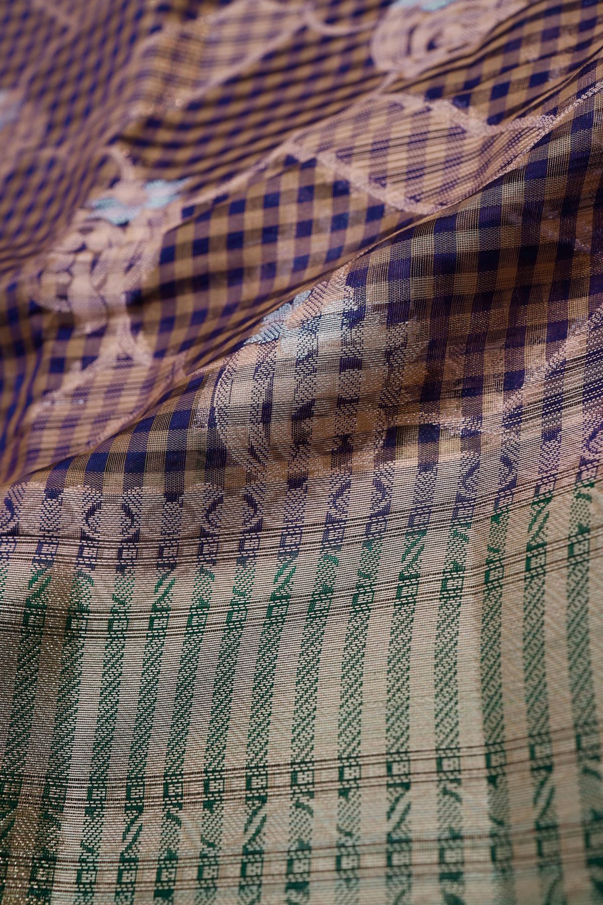 Designer Chiniya Multi-Colour Saree