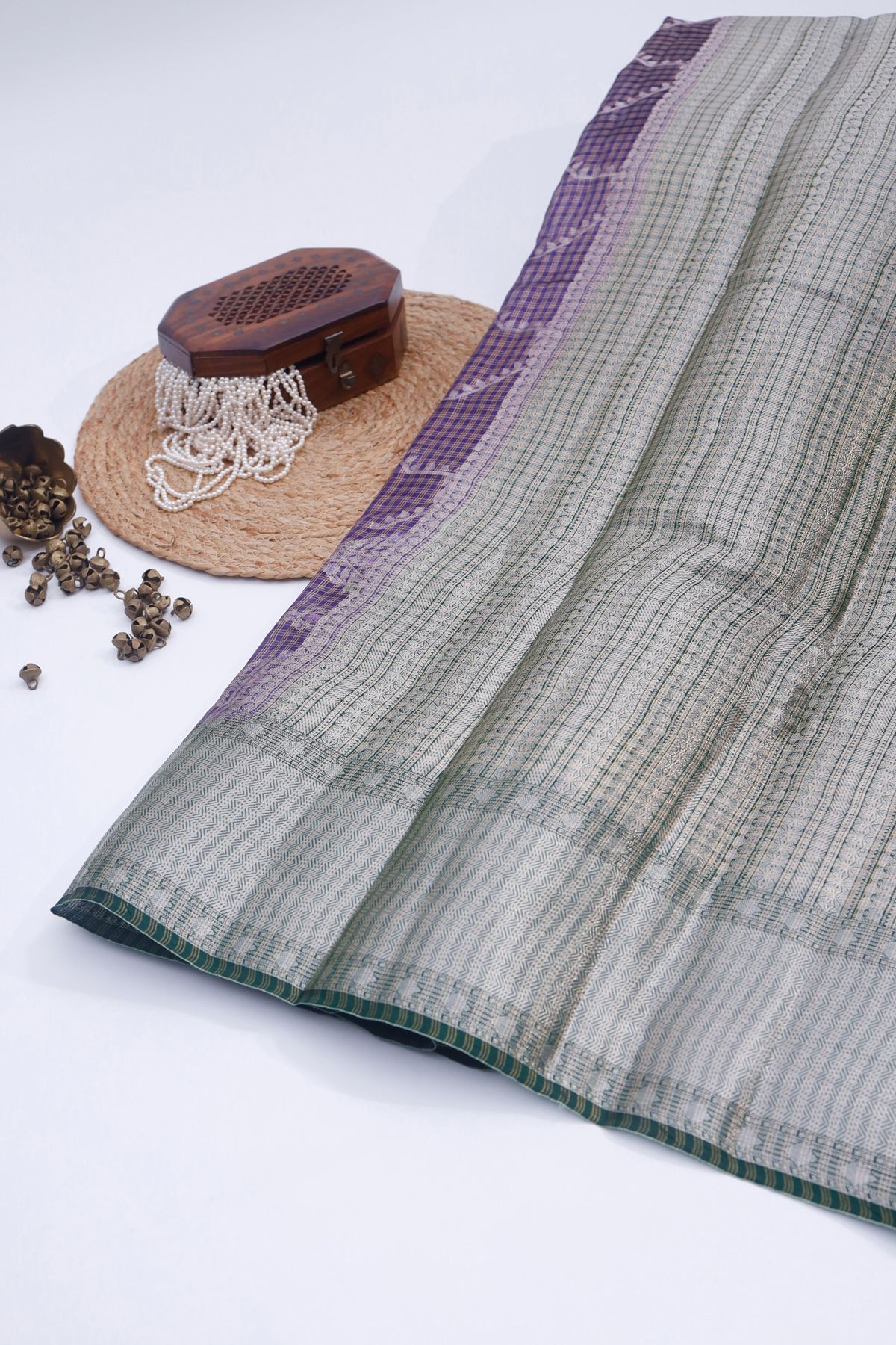 Designer Chiniya Royal Blue Saree