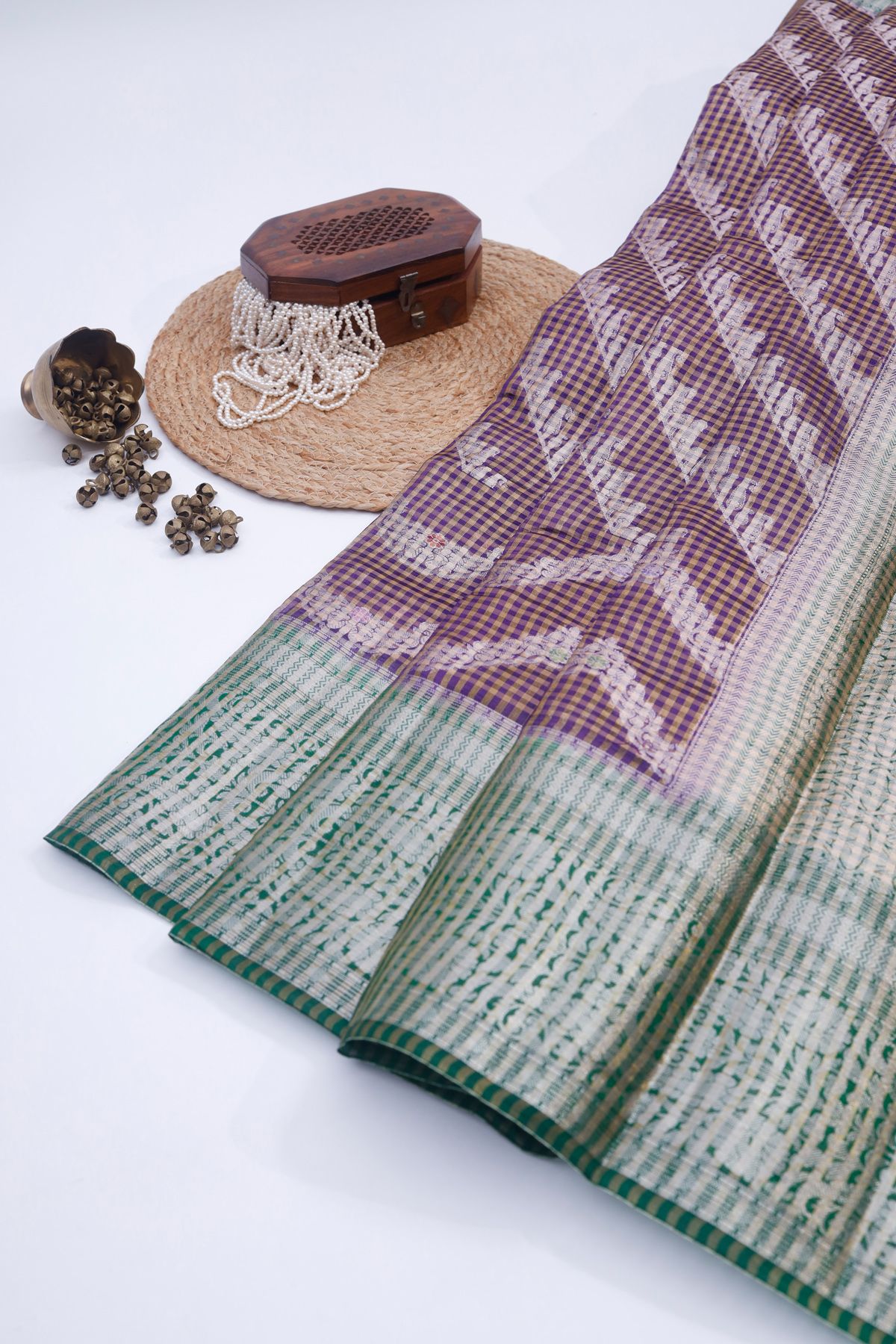Designer Chiniya Multicolour Saree