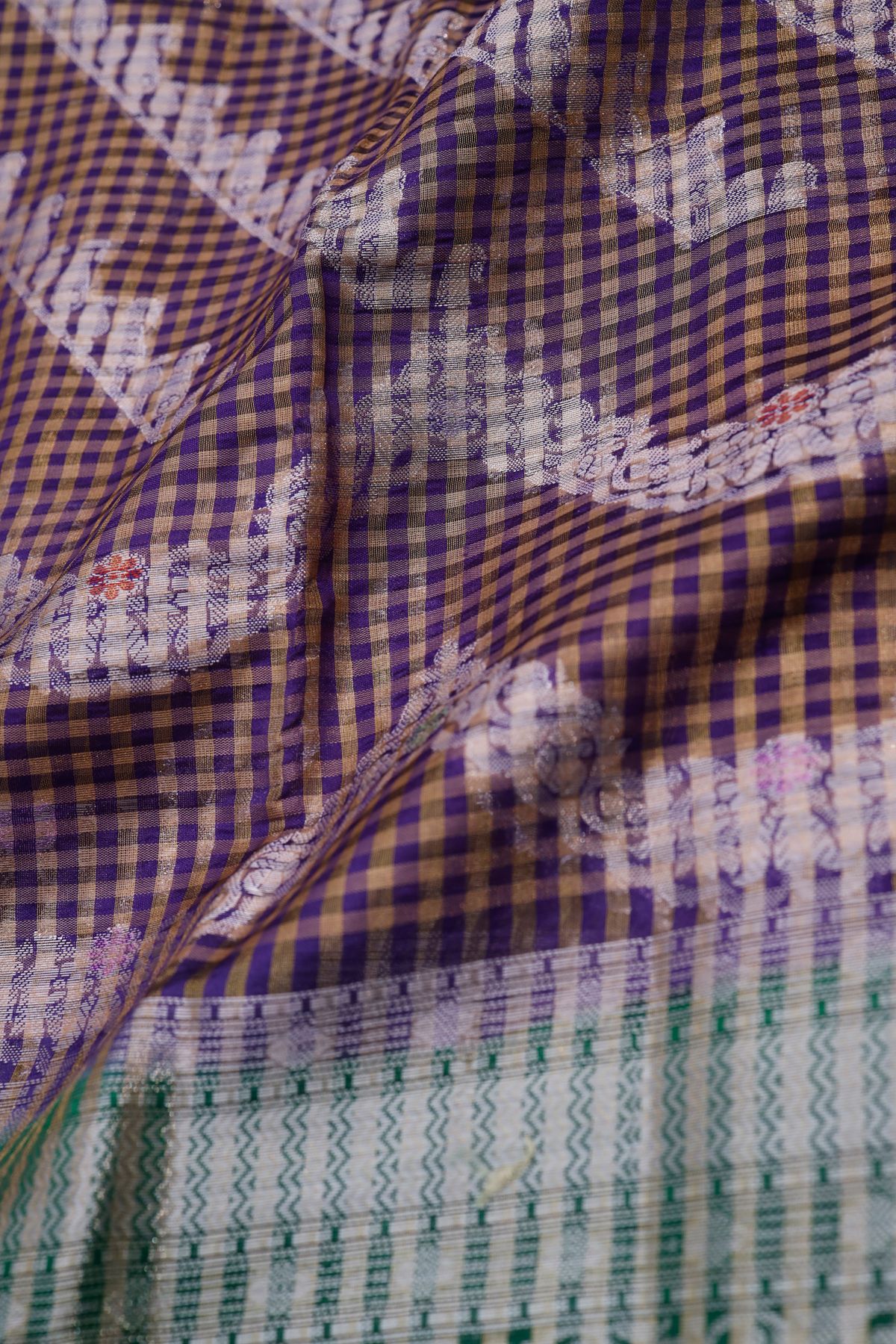Designer Chiniya Multicolour Saree