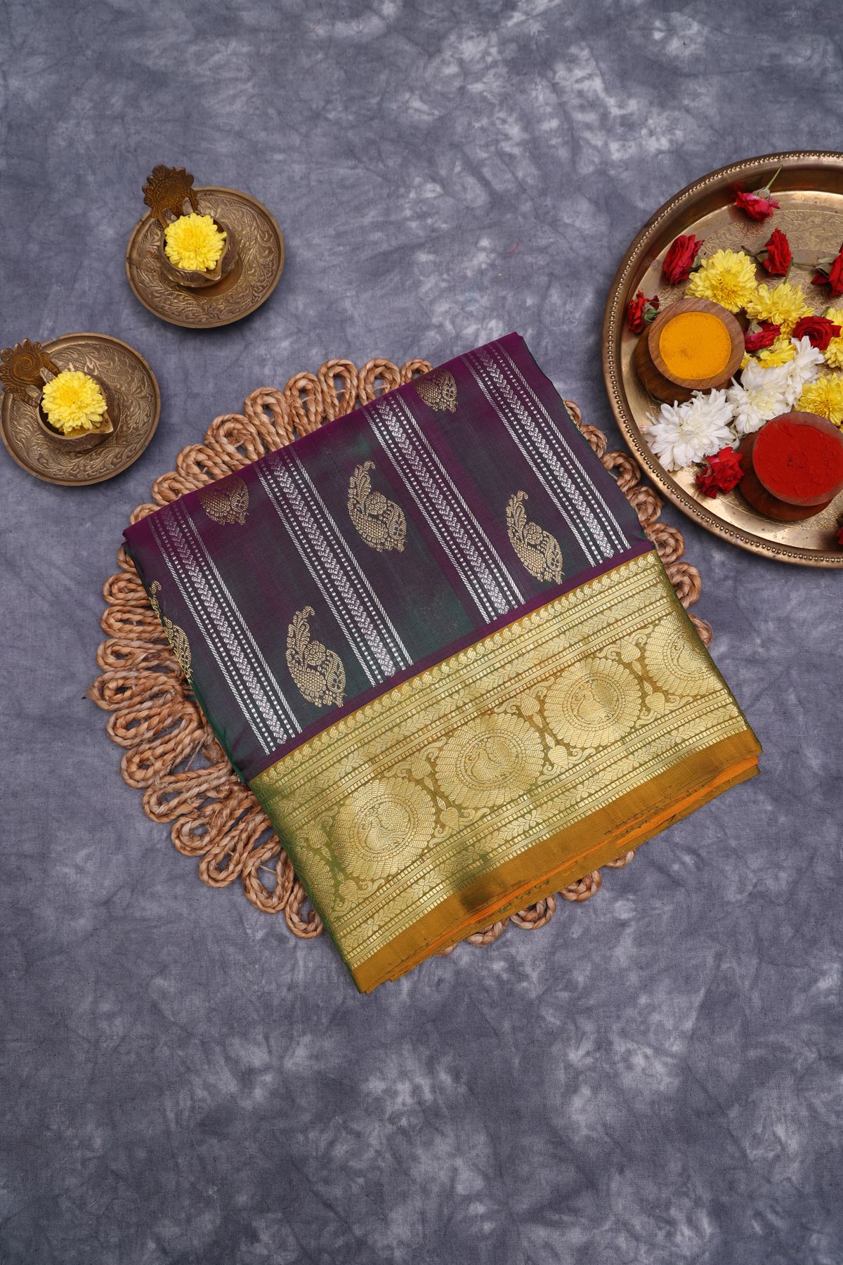 Venkatagiri Silk Dual Colour Saree
