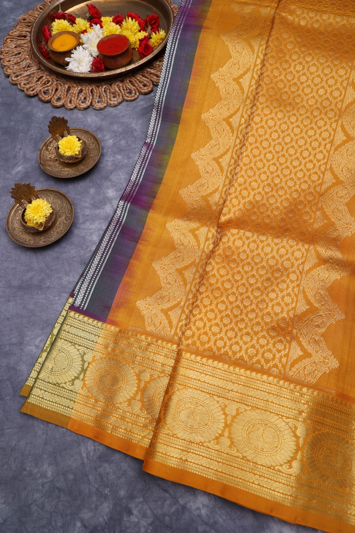 Venkatagiri Silk Dual Colour Saree