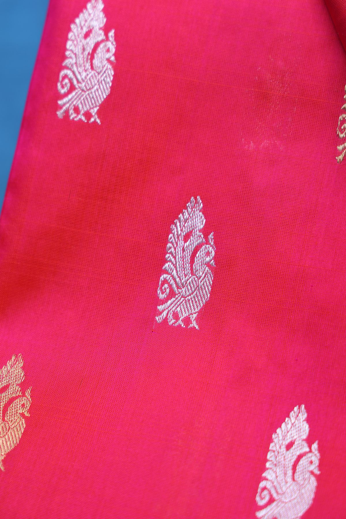 Venkatagiri Silk Red Saree