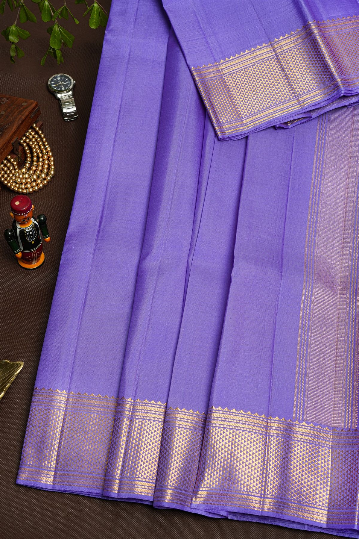 Kancheepuram Silk Lavender Dhoti