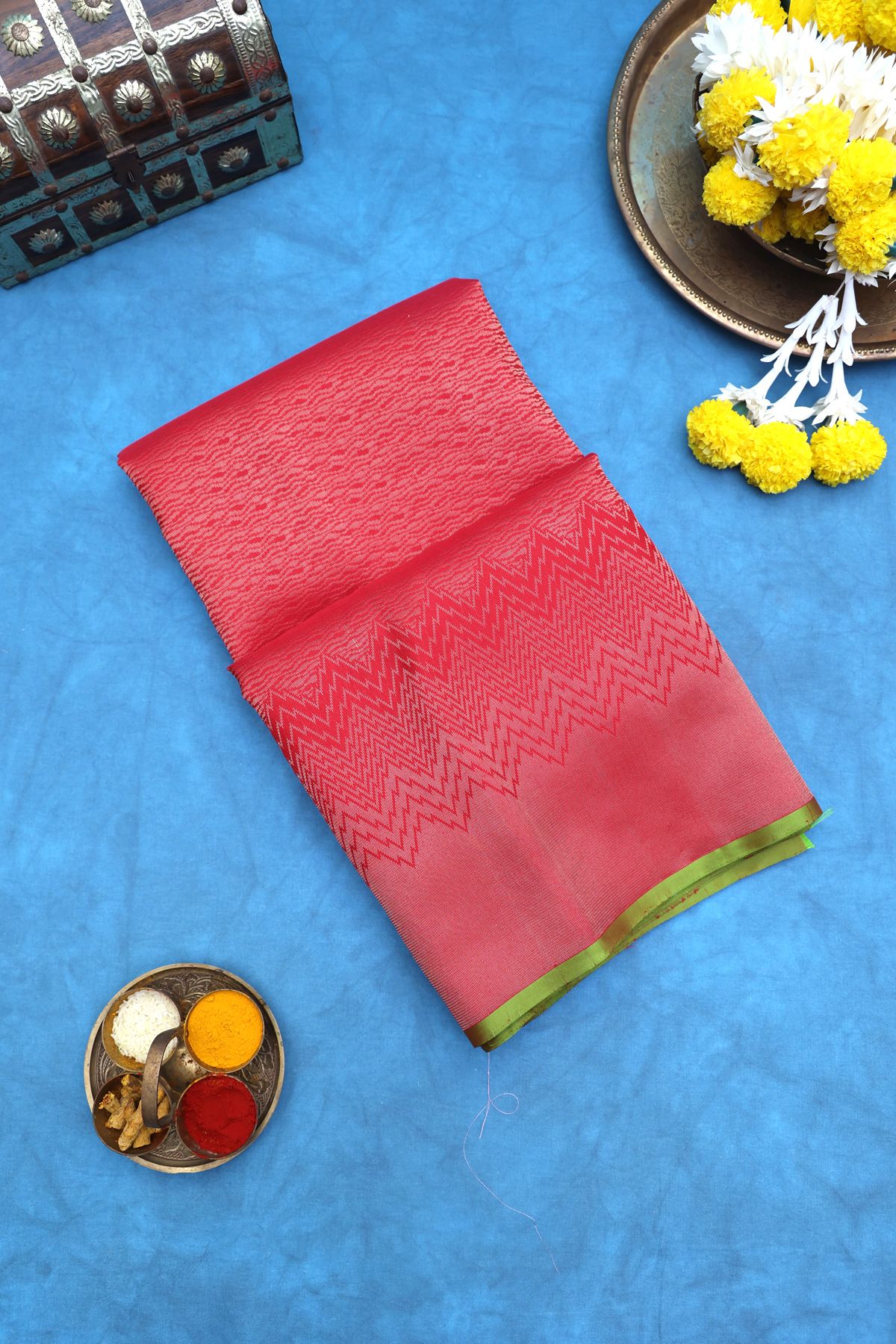 Coimbatore Soft Silk Red Saree