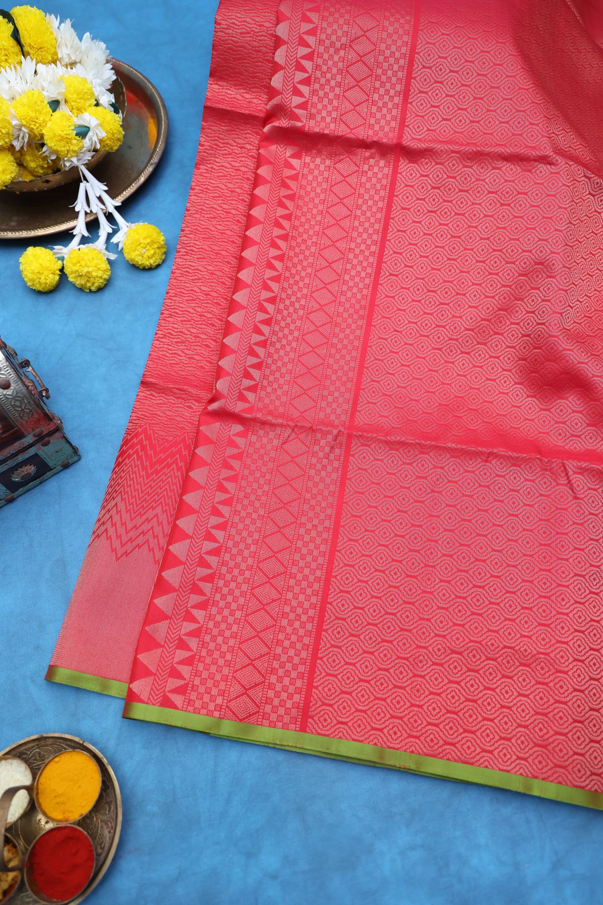 Coimbatore Soft Silk Red Saree