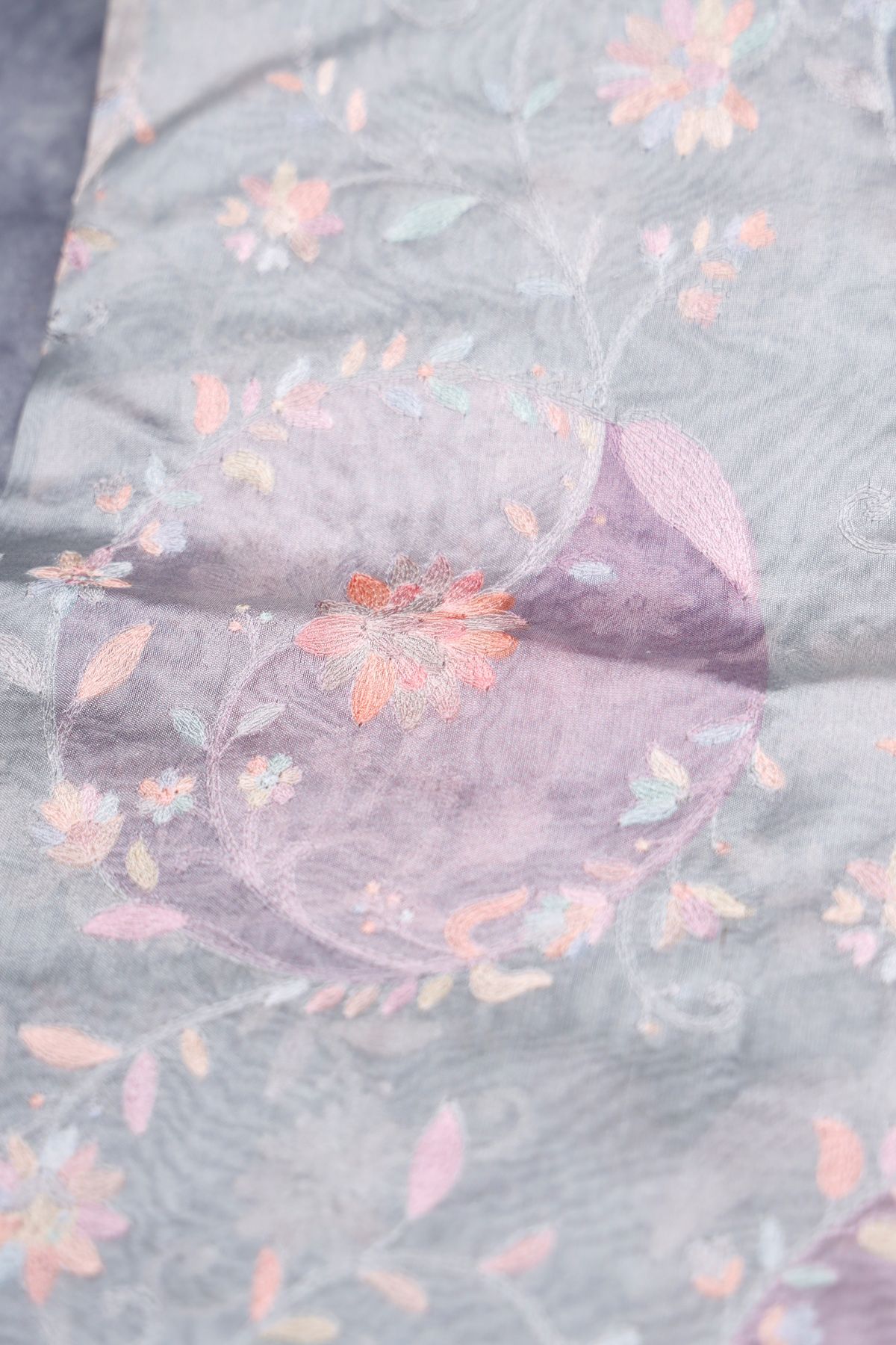 Matka Silk Light Grey Saree