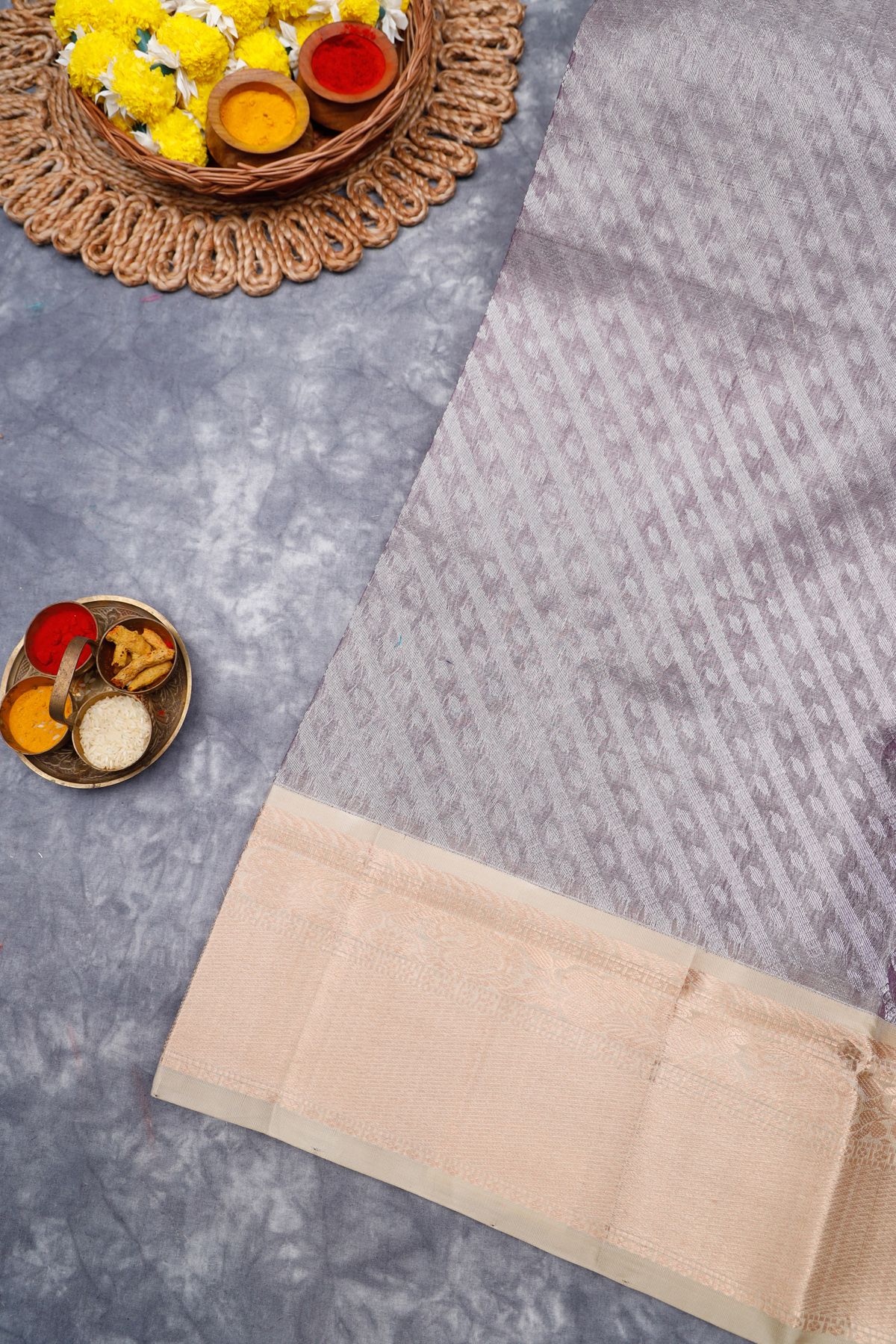 Kuppadam Sico Grey Saree