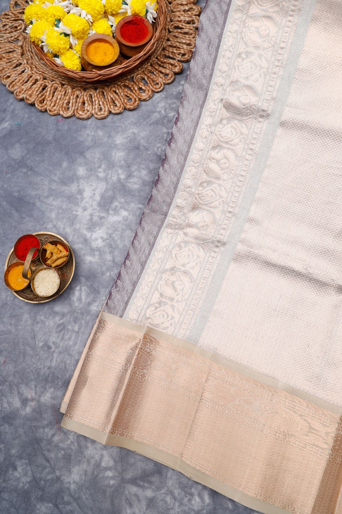 Kuppadam Sico Grey Saree