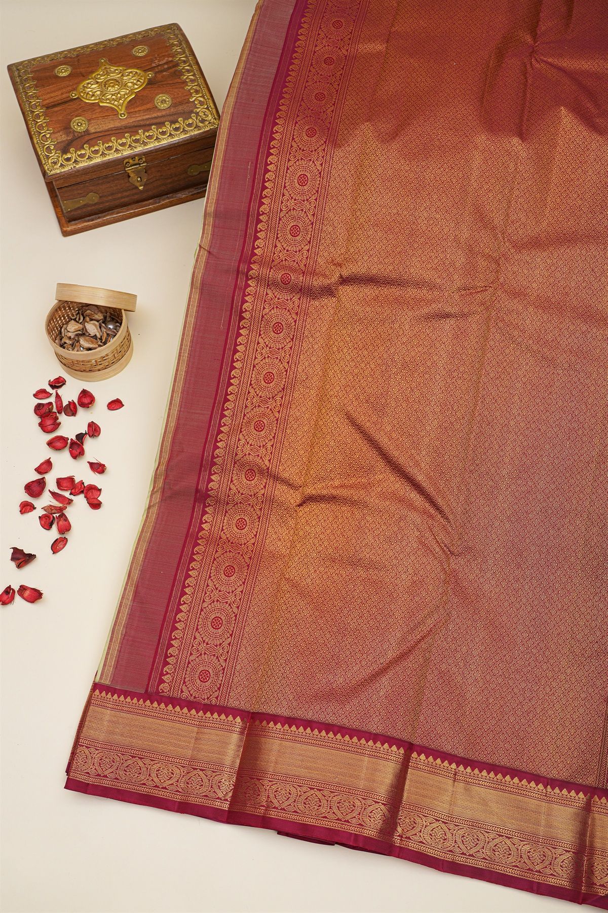 Kancheepuram Silk Cream Saree