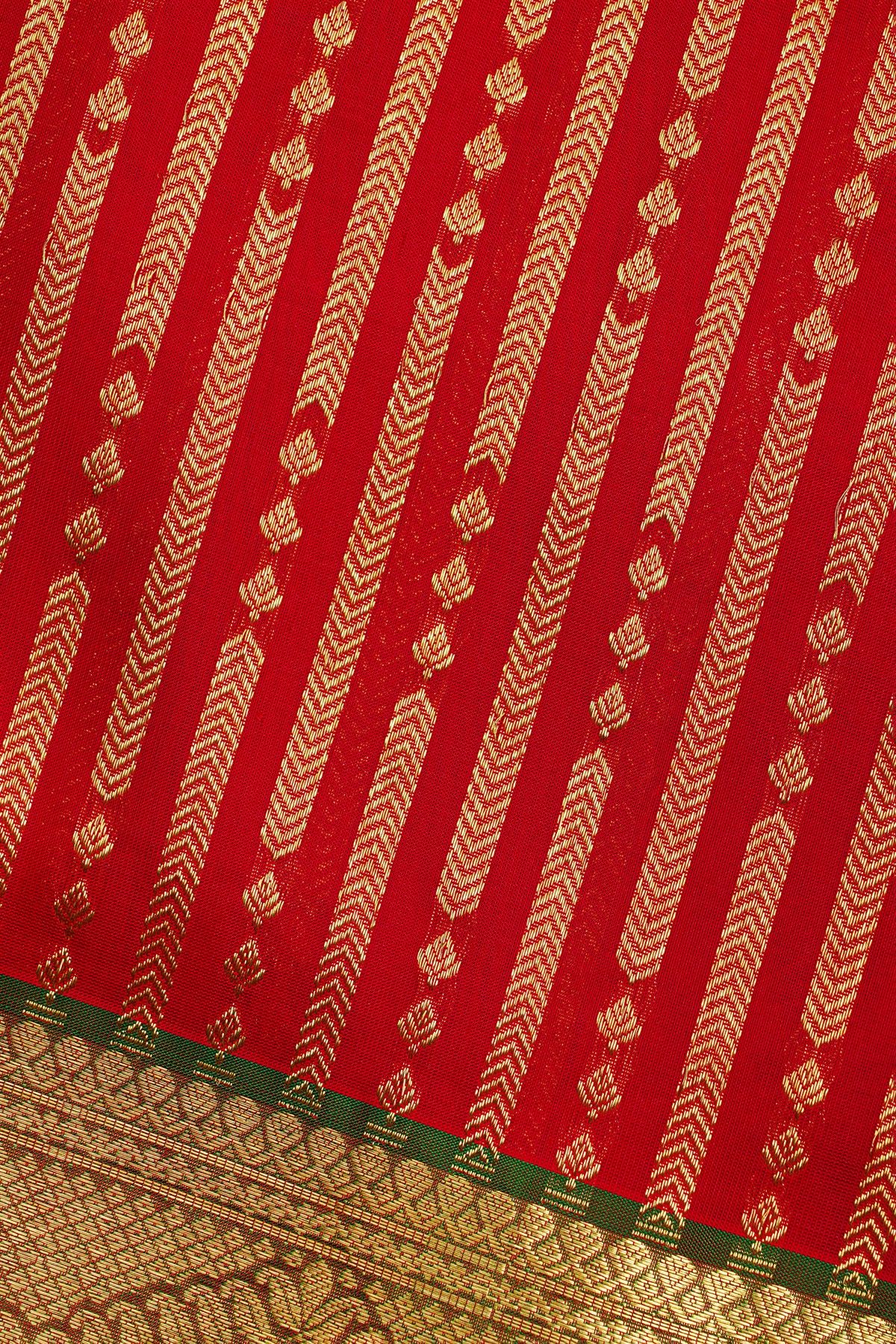 Venkatagiri Silk Red Saree