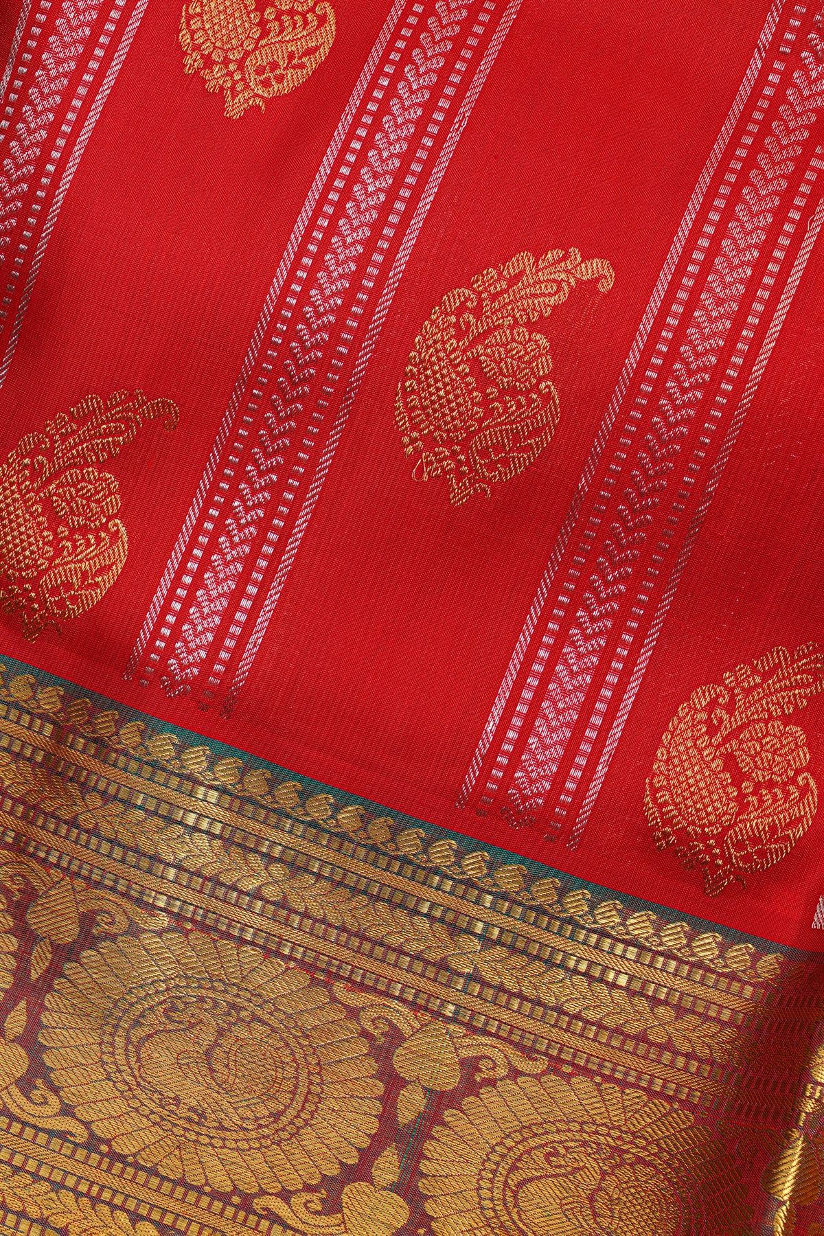 Venkatagiri Silk Red Saree