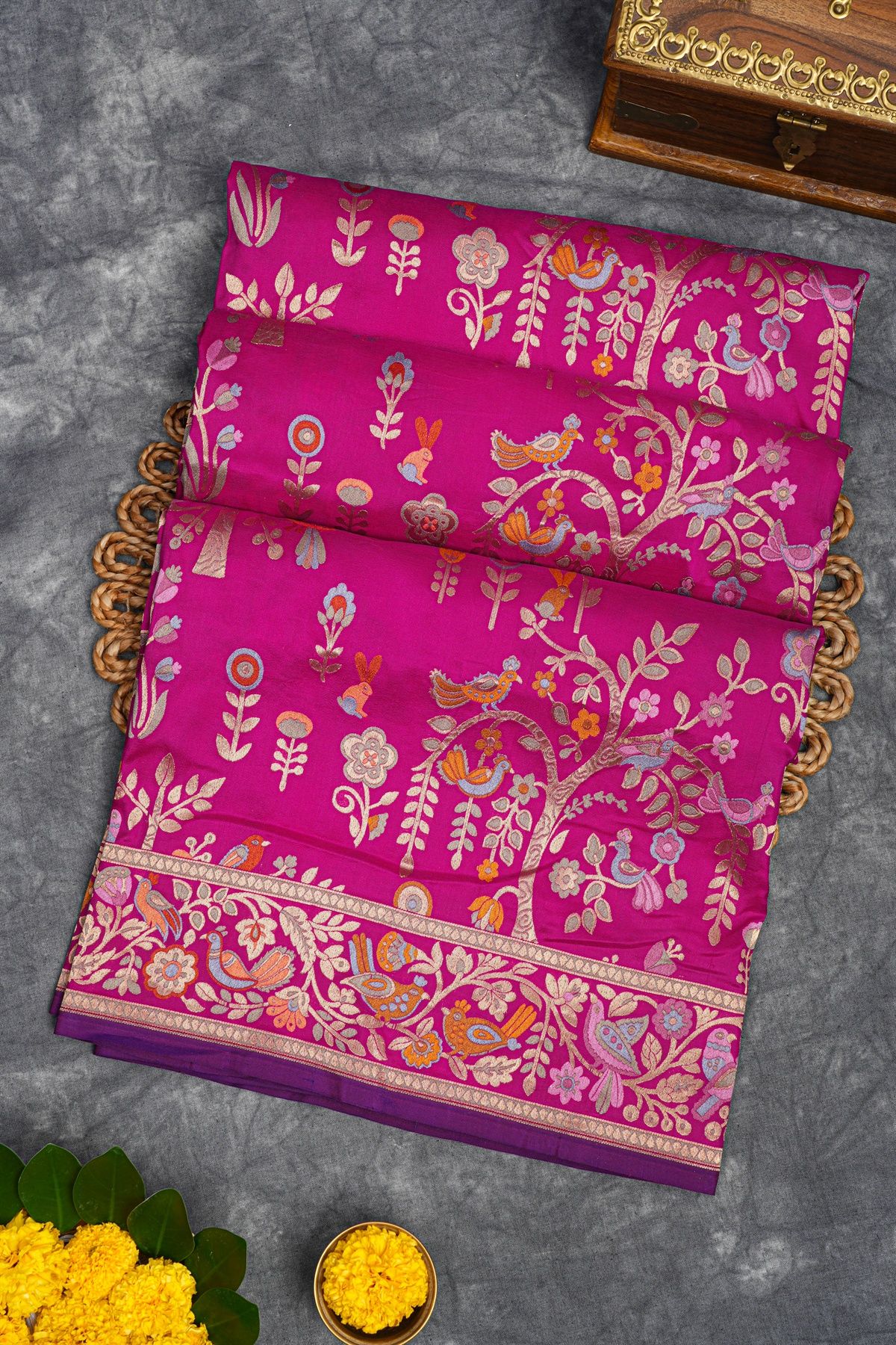 Banarasi Silk Pink Saree