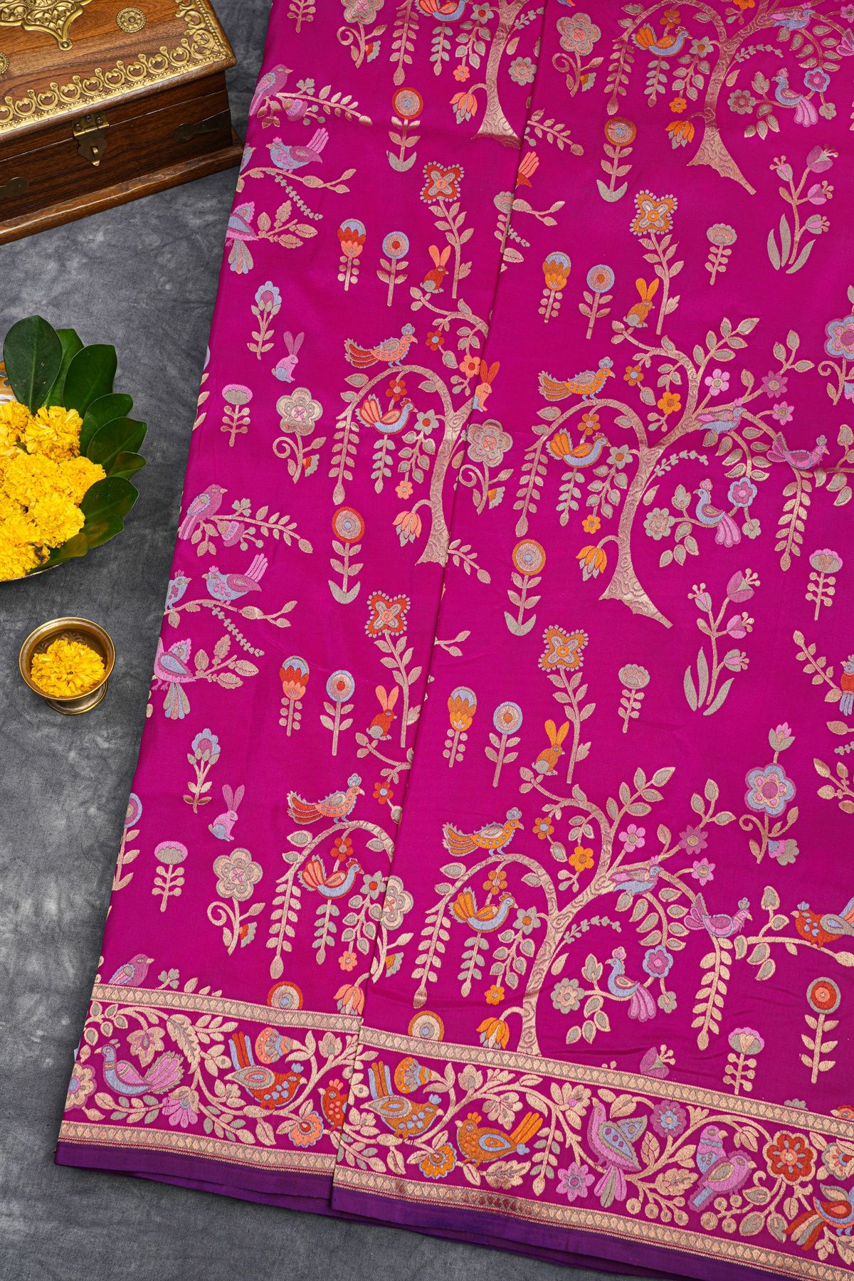 Banarasi Silk Pink Saree