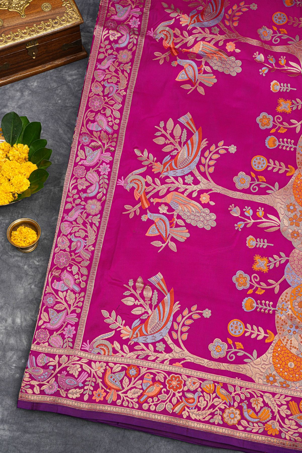 Banarasi Silk Pink Saree