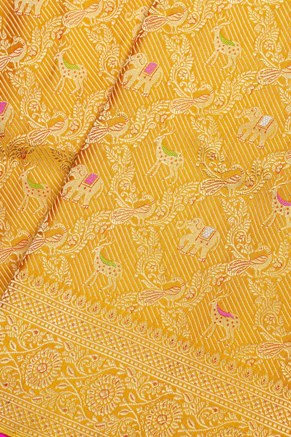Banarasi Silk Mustard Saree