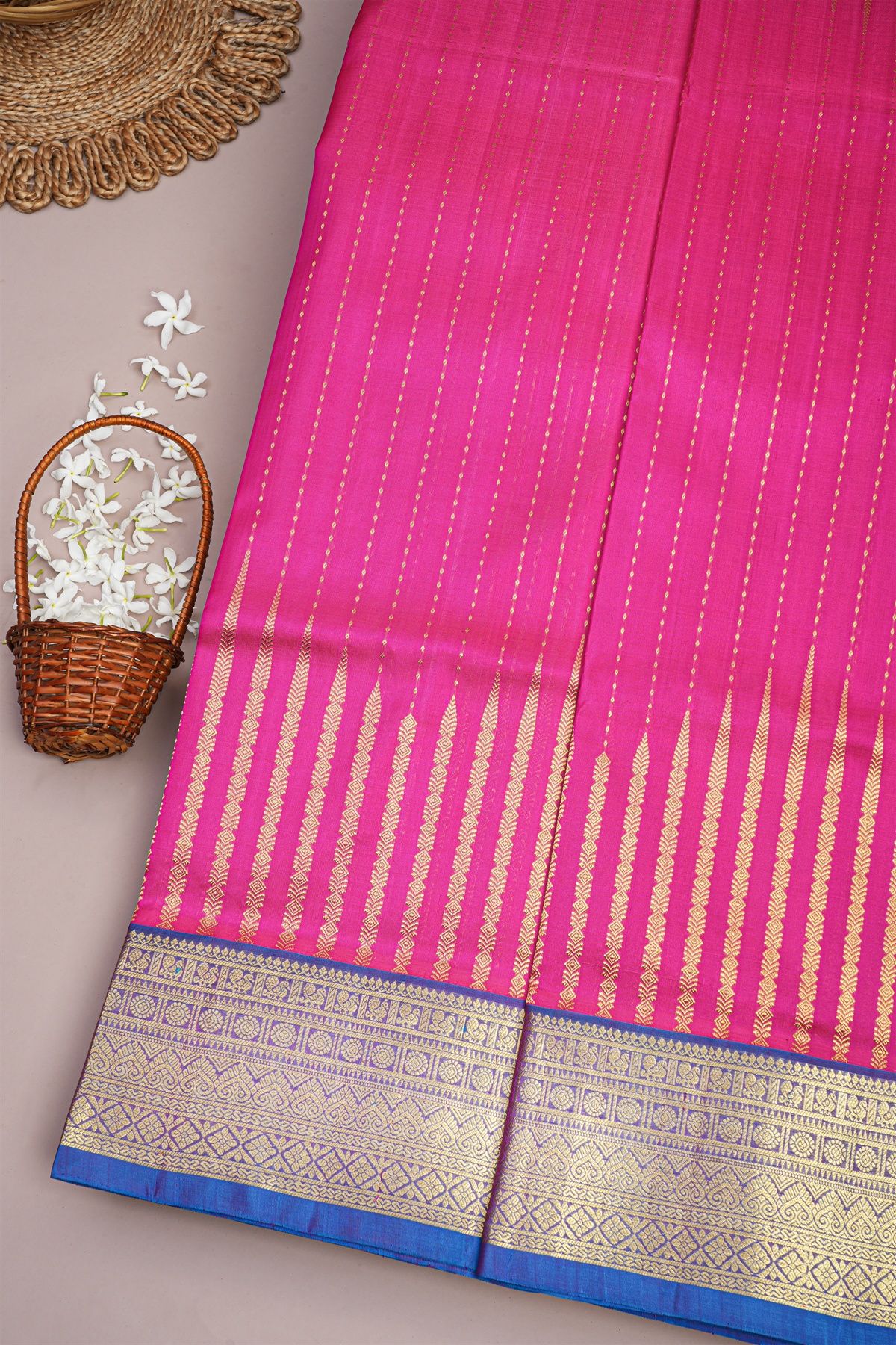 Venkatagiri Silk Pink Saree