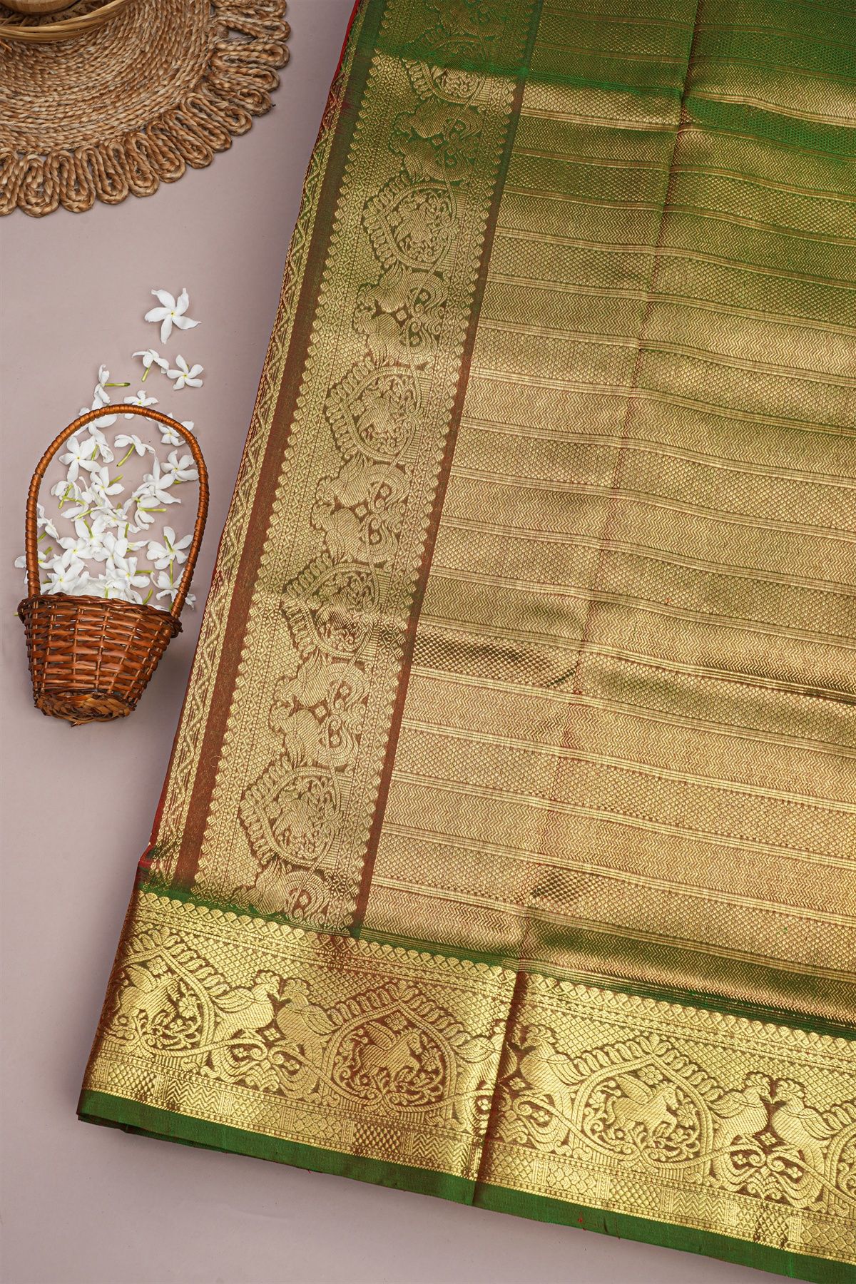 Venkatagiri Silk Red Saree