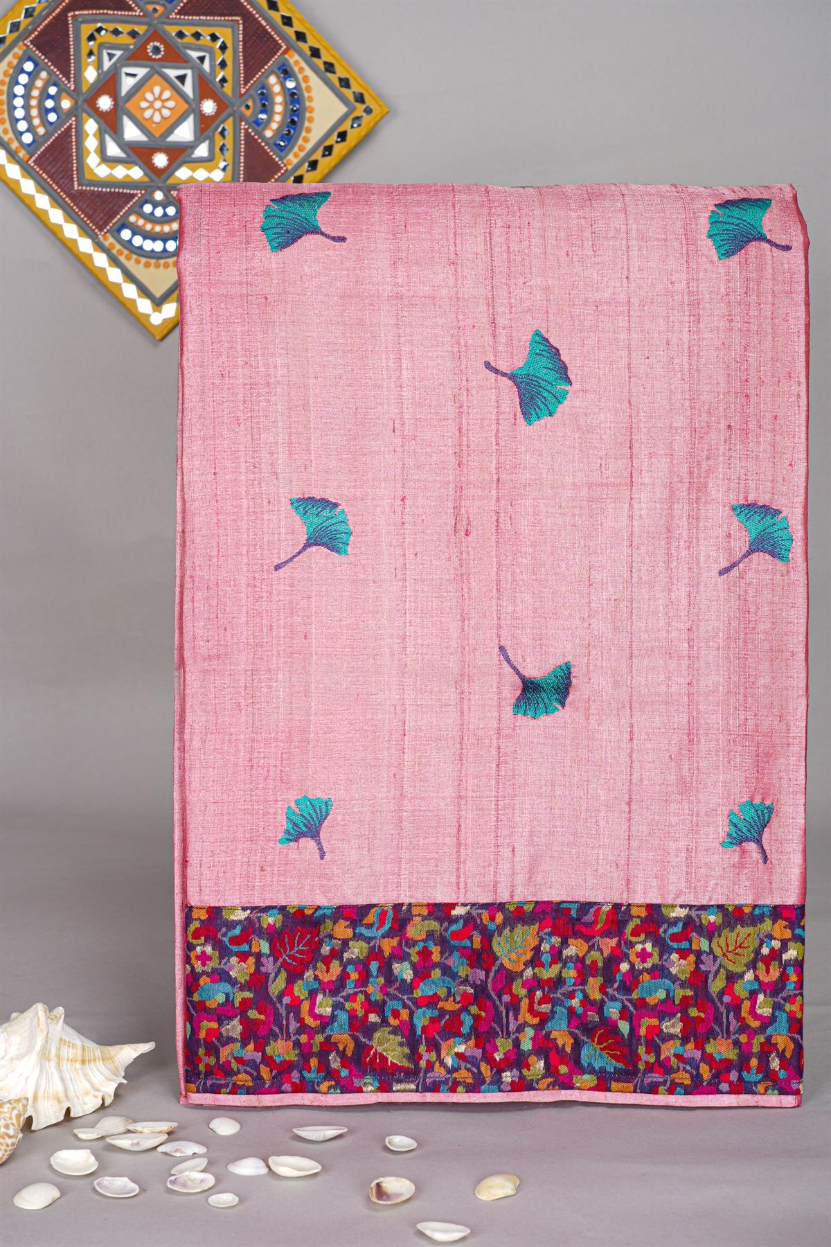 Designer Tussar Pink Saree