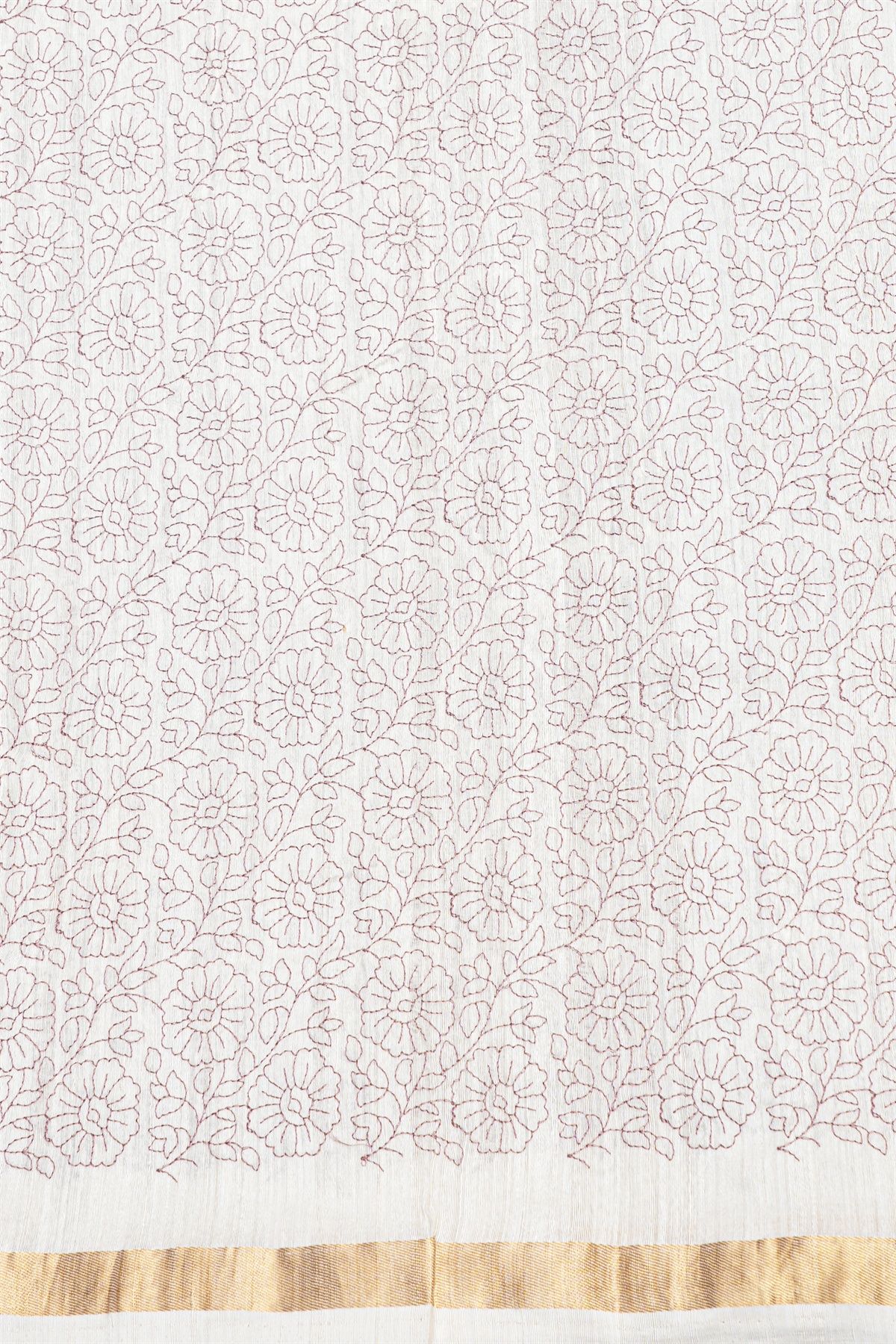 Designer Tussar Brown Saree